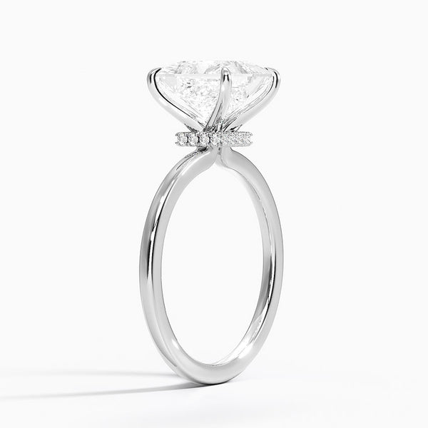 Princess Secret Halo Diamond Engagement Ring [Setting Only] - EC105Pr