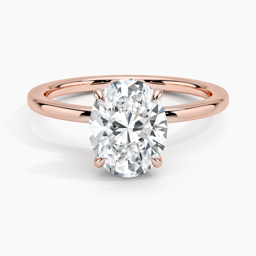 Oval Secret Halo Diamond Engagement Ring [Setting Only] - EC105O CHARLISA™