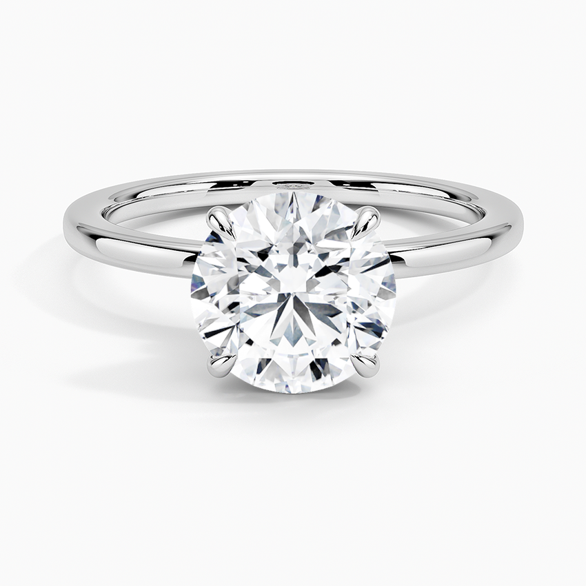 Round Secret Halo Diamond Engagement Ring [Setting Only] - EC105 CHARLISA™