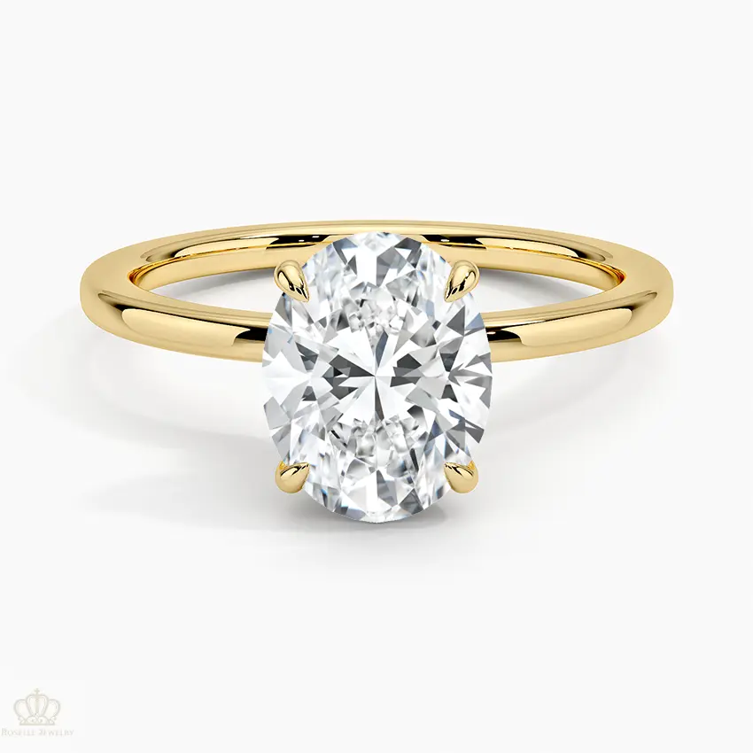 Oval Secret Halo Diamond Engagement Ring [Setting Only] - EC105O CHARLISA™