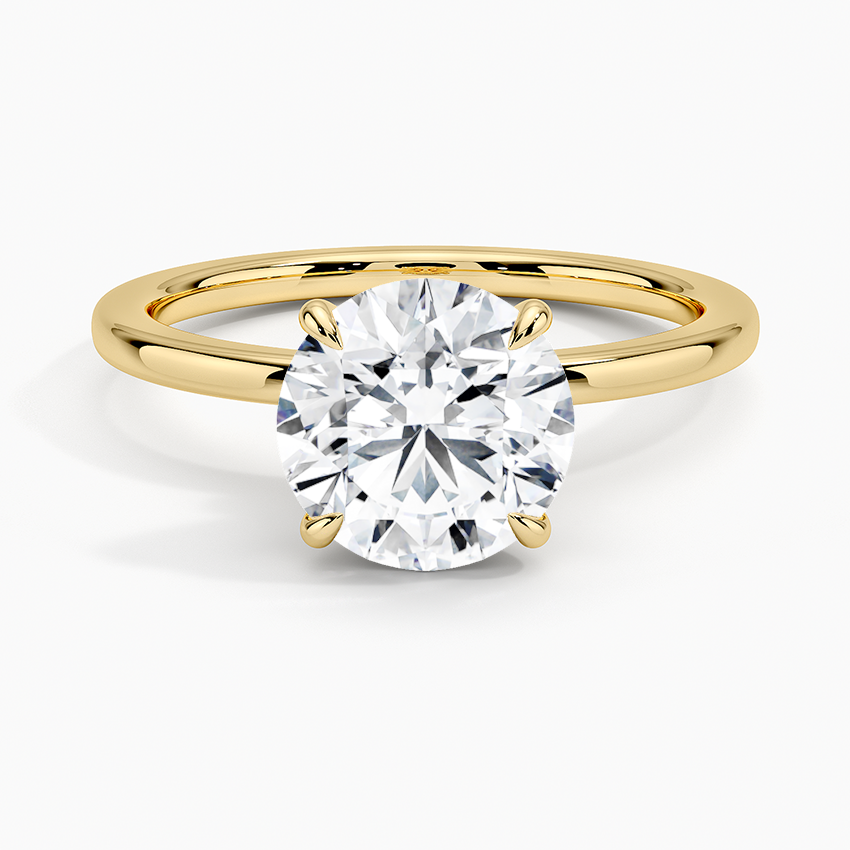 Round Secret Halo Diamond Engagement Ring [Setting Only] - EC105 CHARLISA™