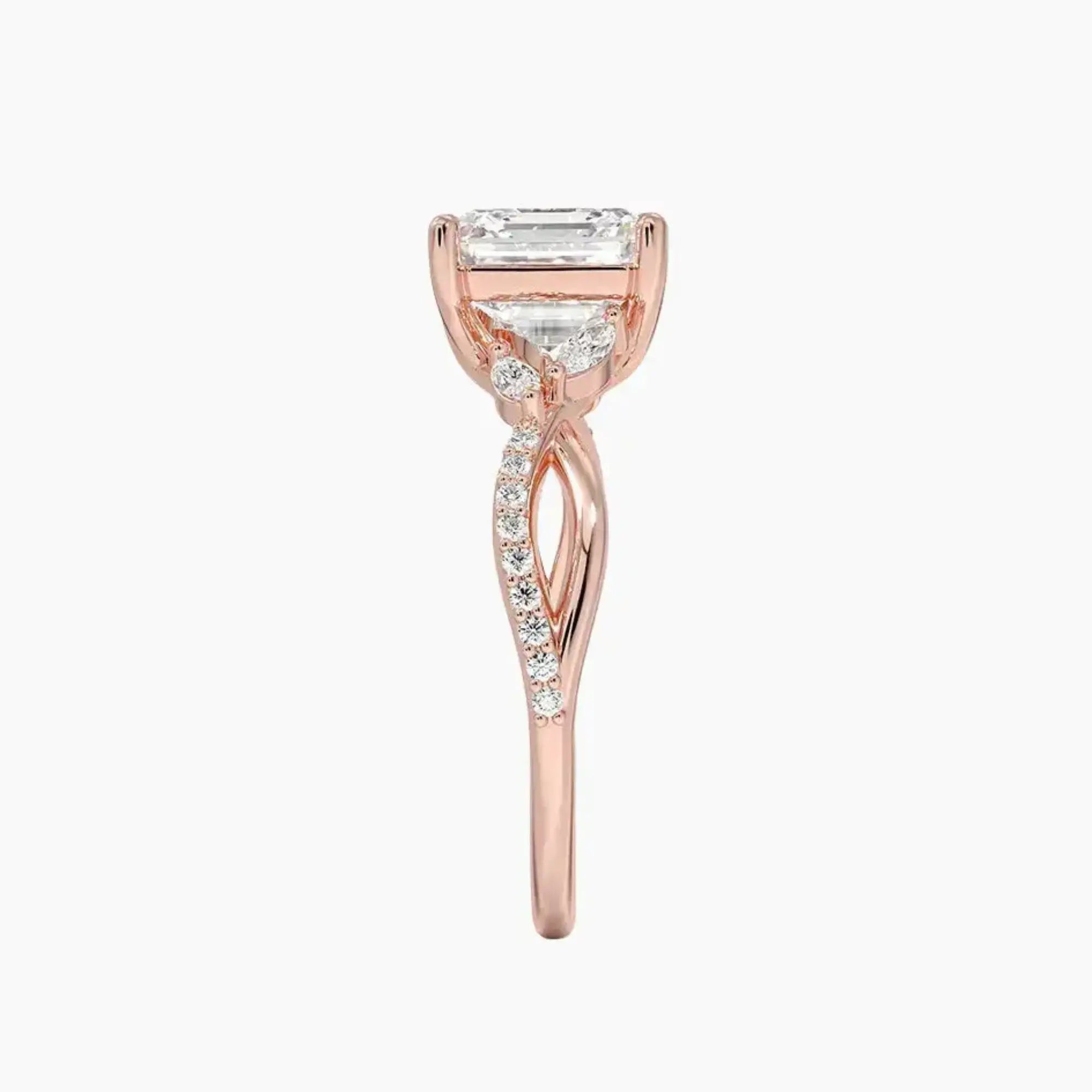 OBSER238 - Amara Adorned Asscher engagement ring setting view 6