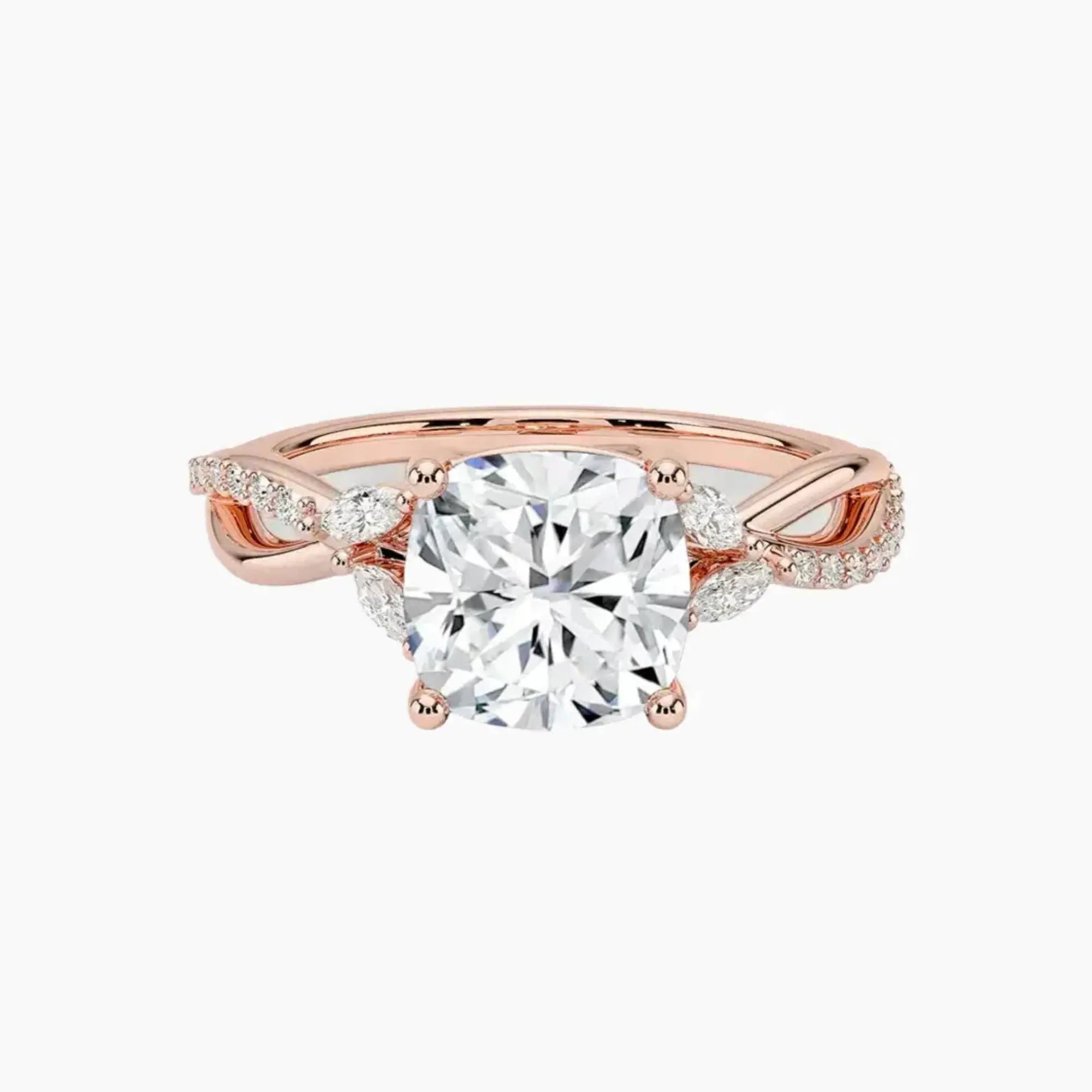 OBSER239 - Amara Adorned Cushion engagement ring setting view 4