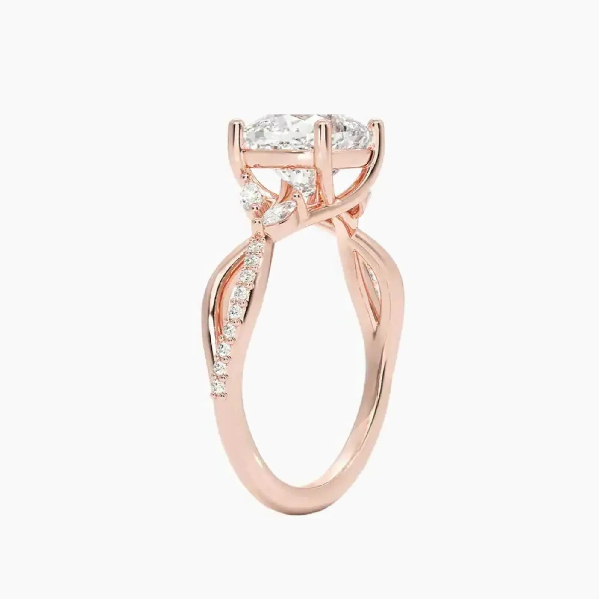 OBSER239 - Amara Adorned Cushion engagement ring setting view 5