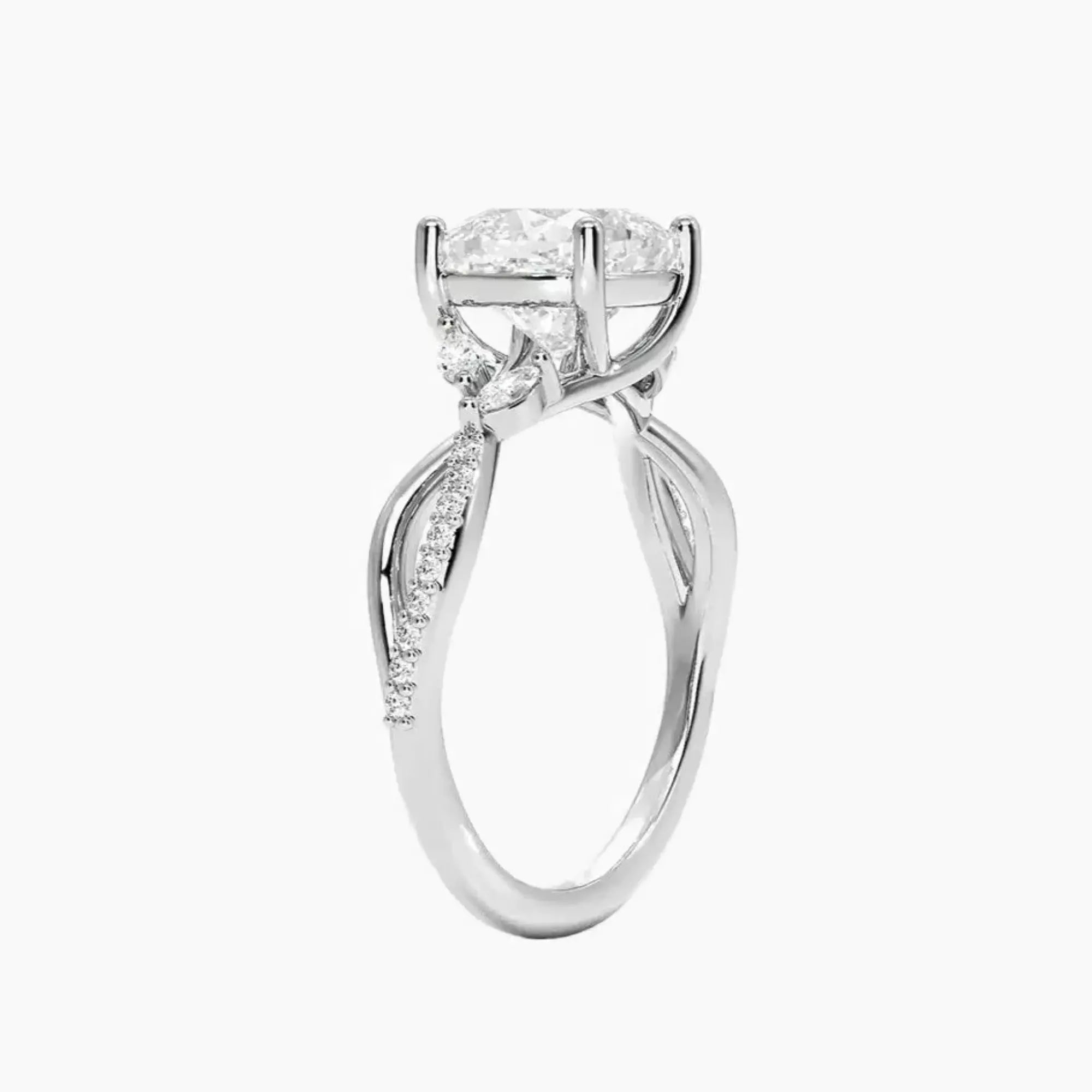 OBSER239 - Amara Adorned Cushion engagement ring setting view 2
