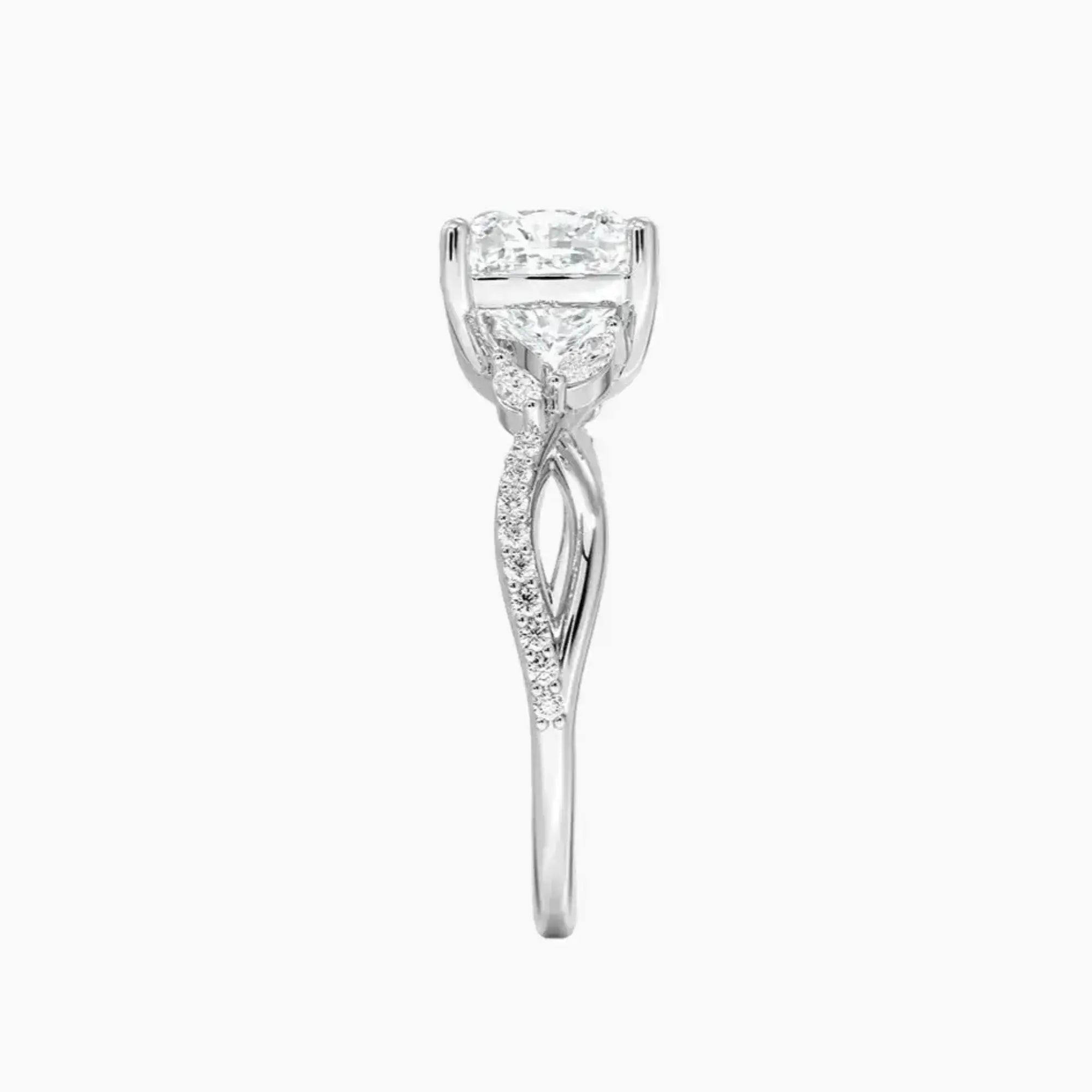 OBSER239 - Amara Adorned Cushion engagement ring setting view 3