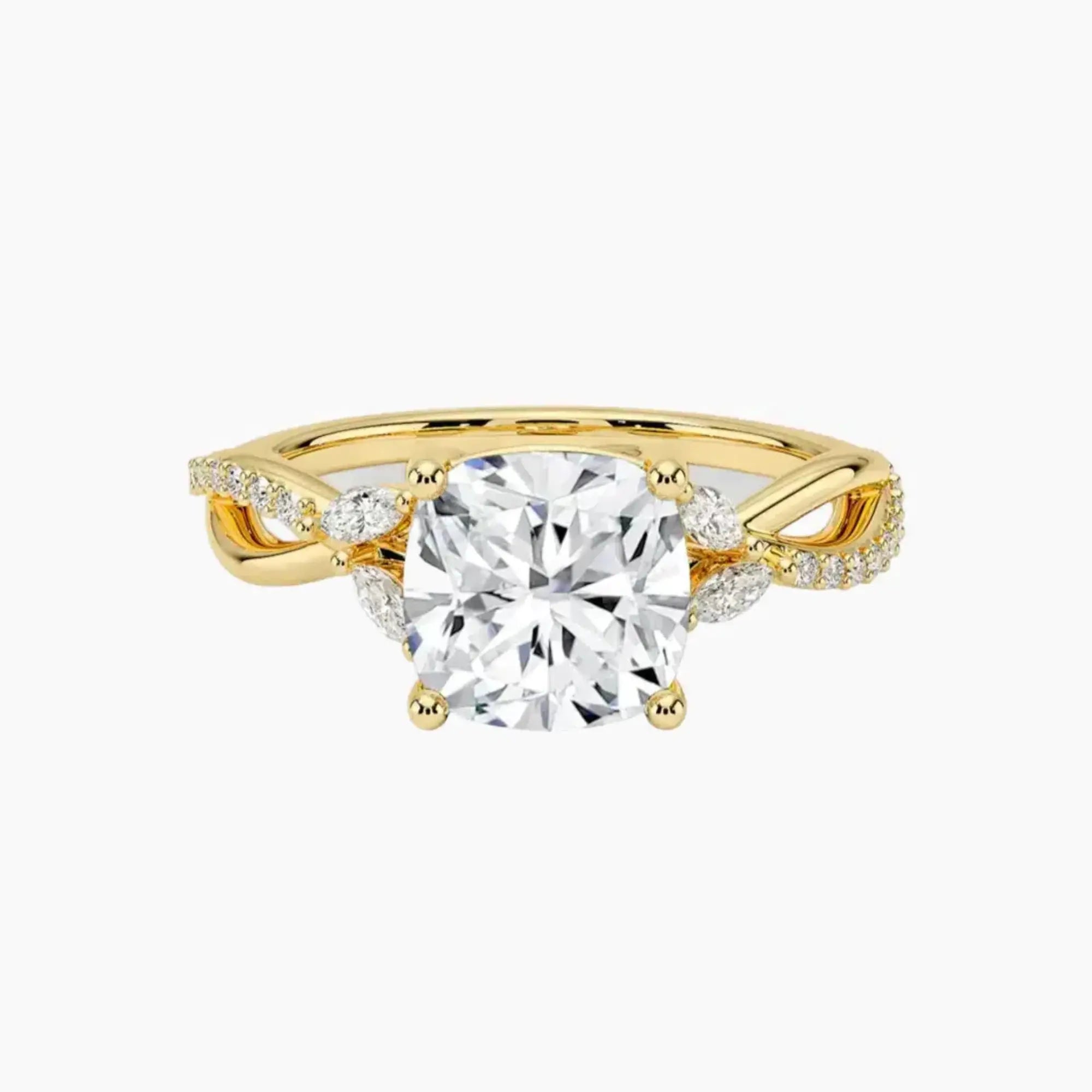 OBSER239 - Amara Adorned Cushion engagement ring setting view 7