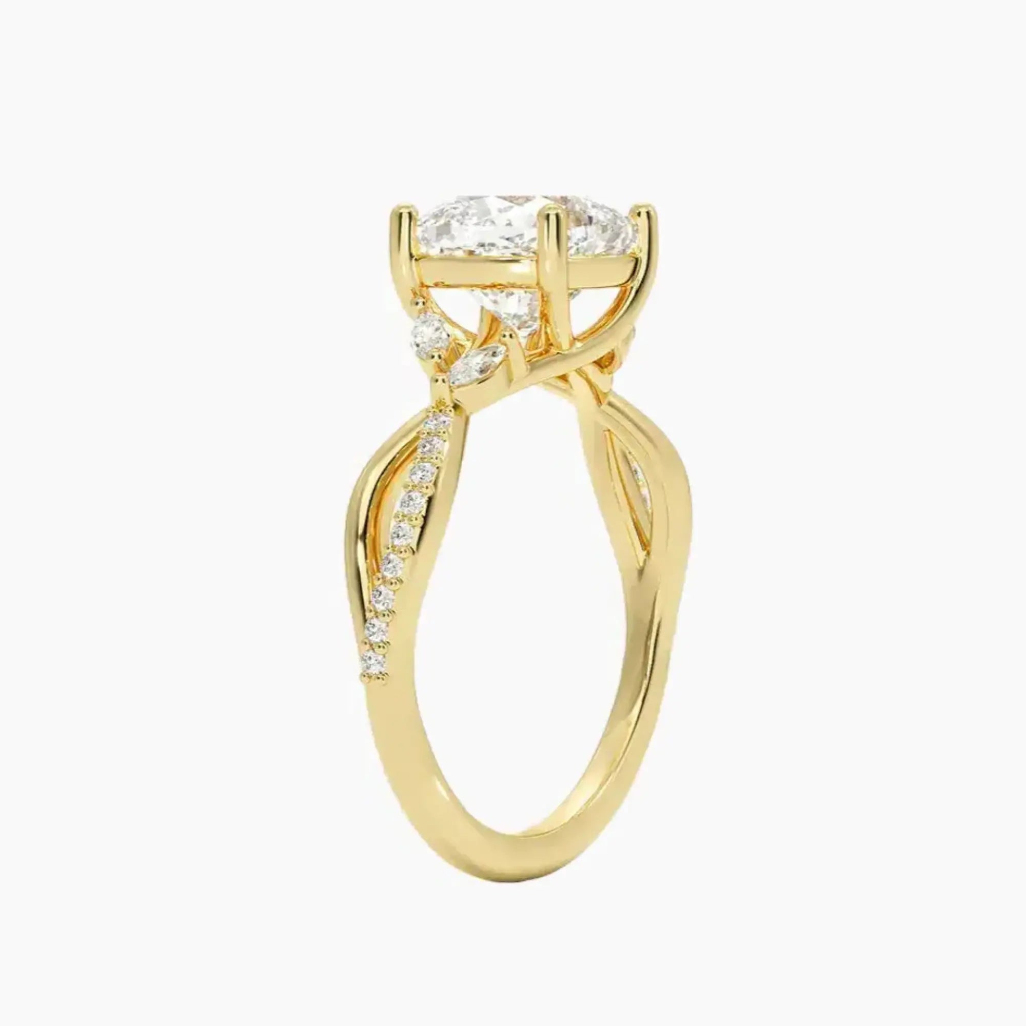 OBSER239 - Amara Adorned Cushion engagement ring setting view 8