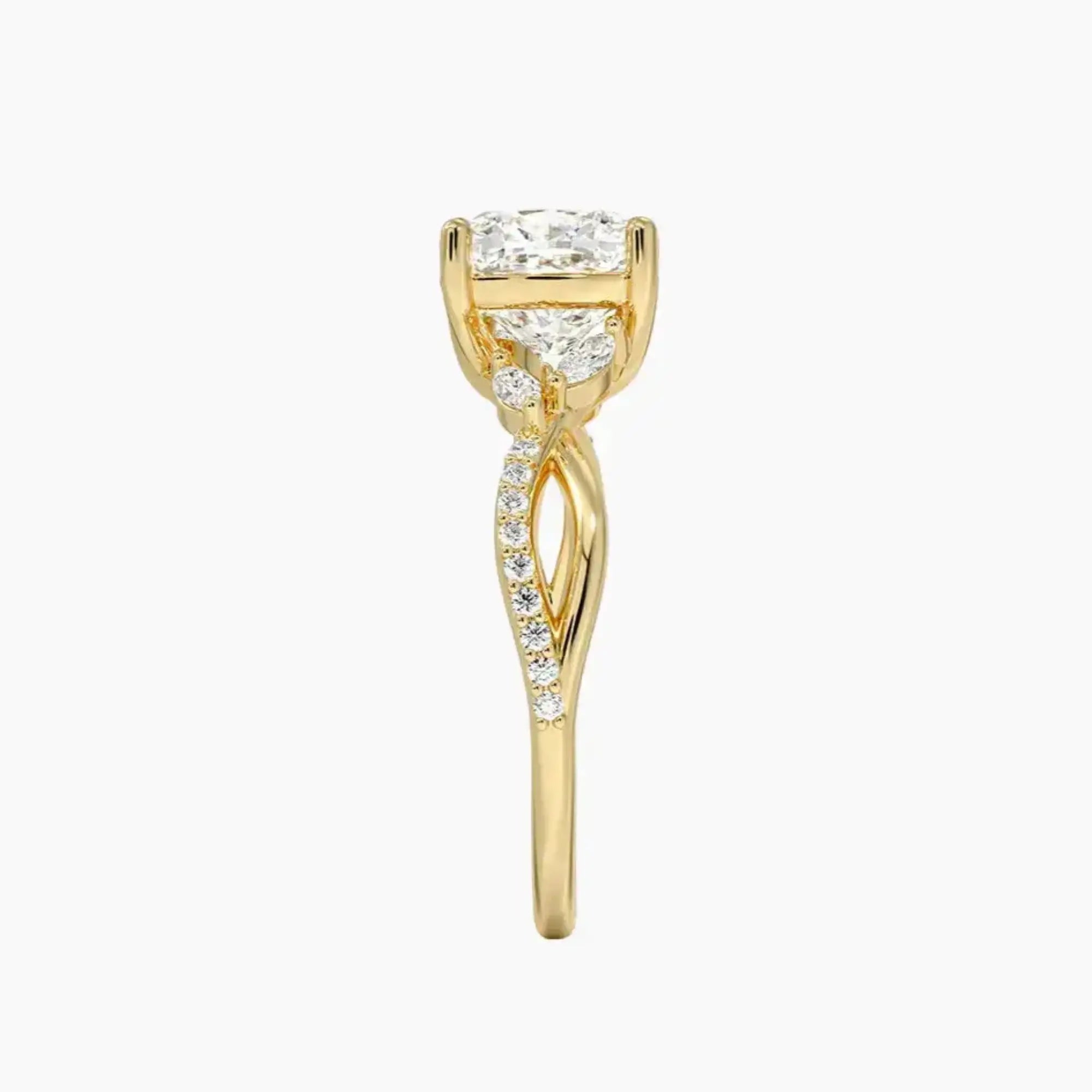 OBSER239 - Amara Adorned Cushion engagement ring setting view 9