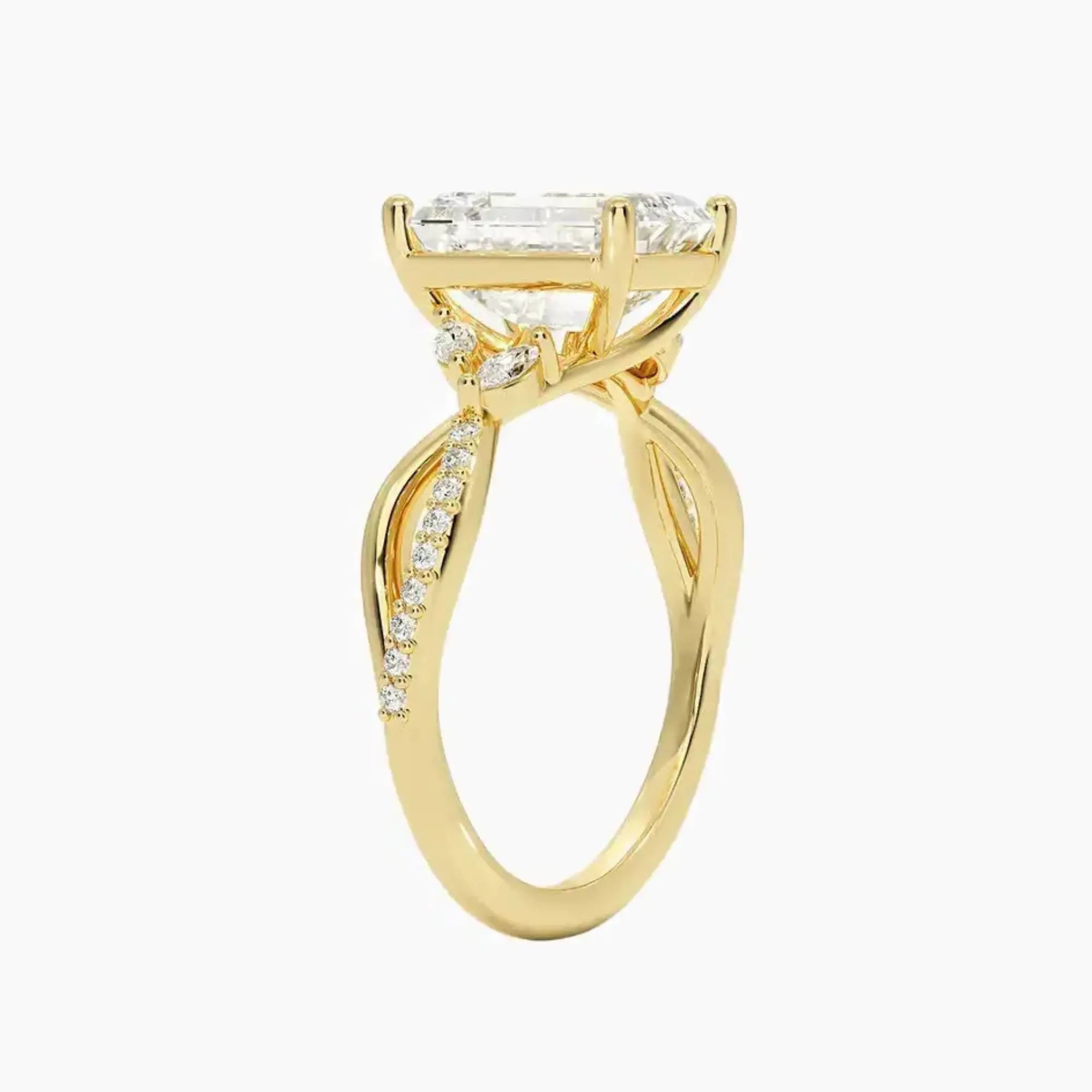 OBSER242 - Amara Adorned Emerald engagement ring setting view 8
