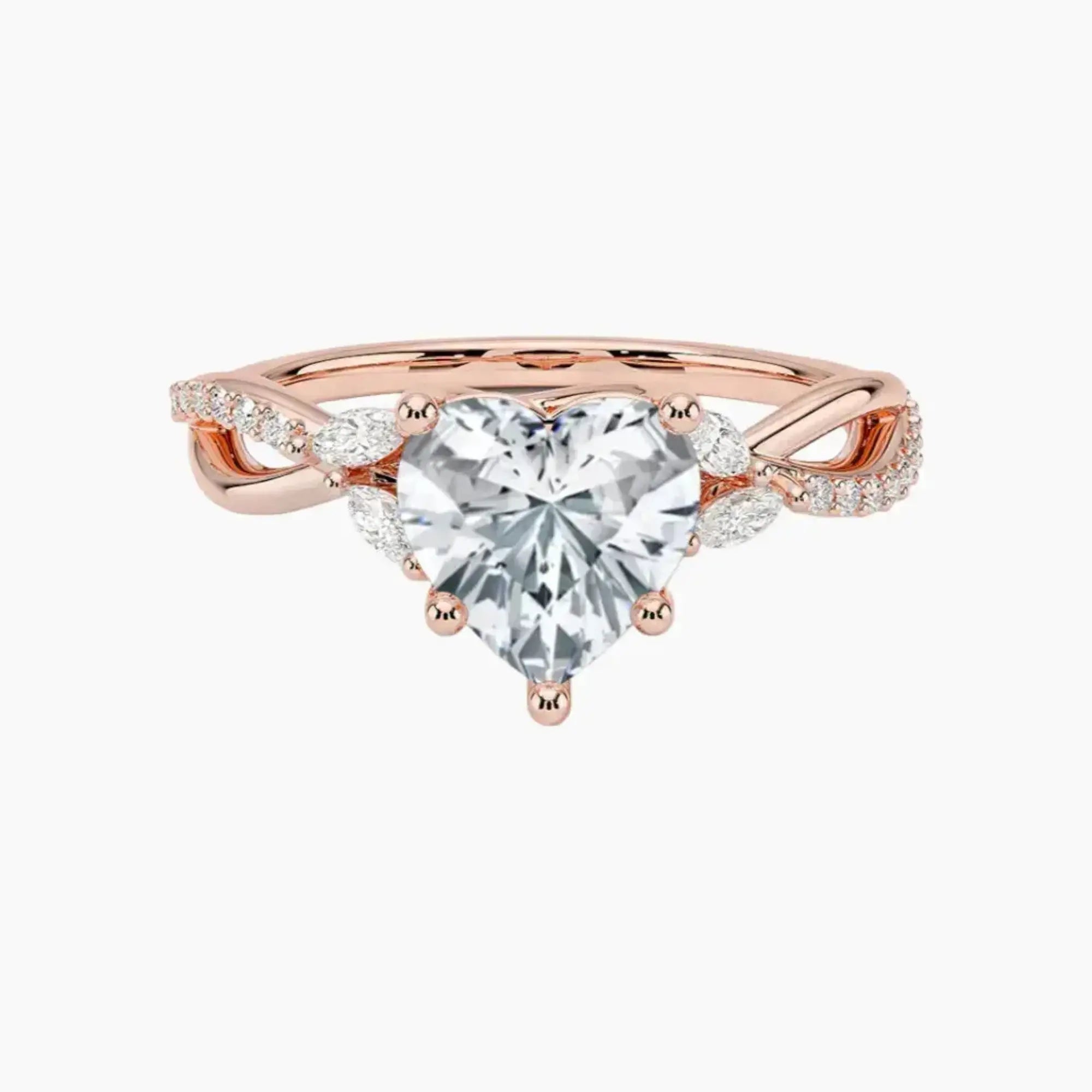 OBSER241 - Amara Adorned Heart engagement ring setting view 4