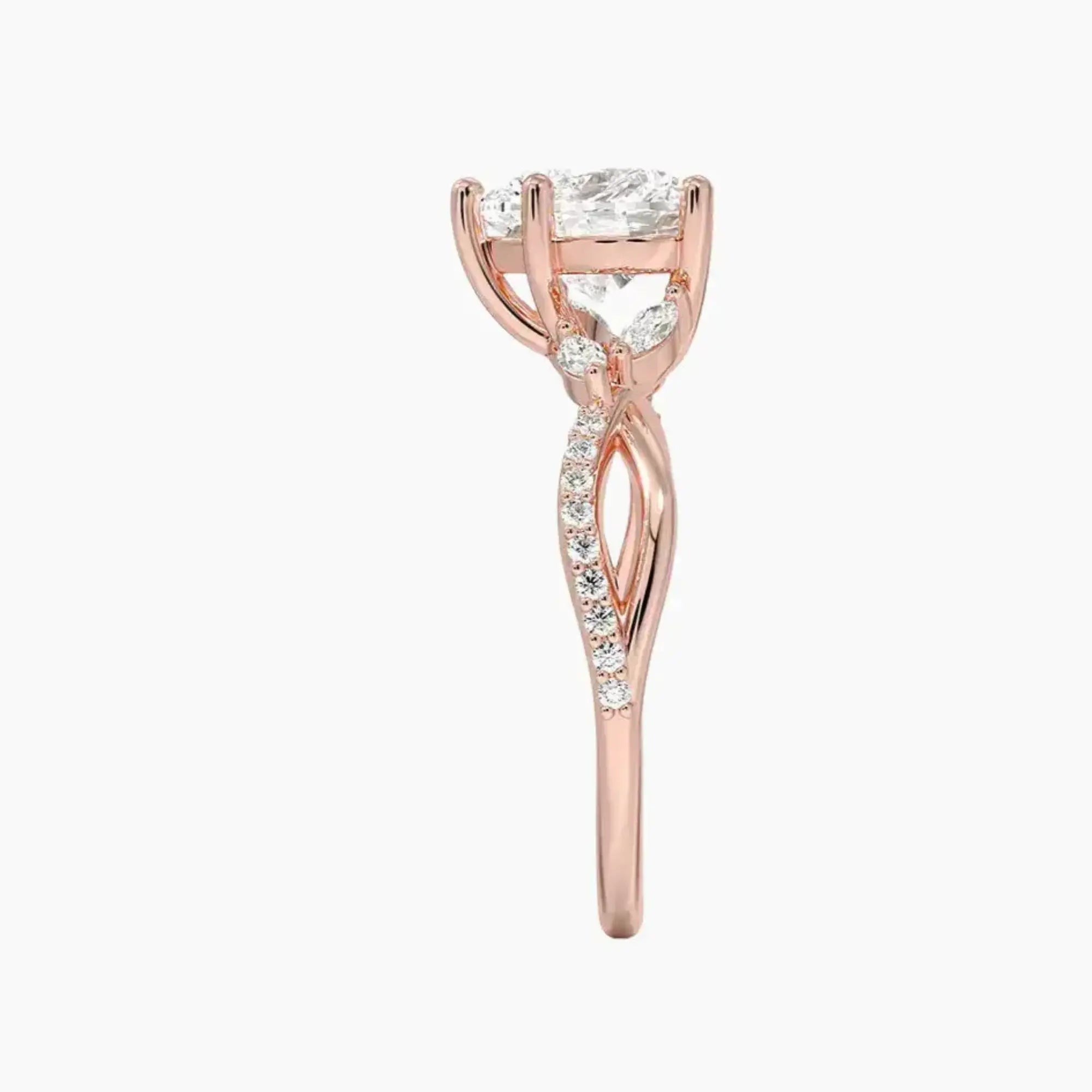OBSER241 - Amara Adorned Heart engagement ring setting view 6