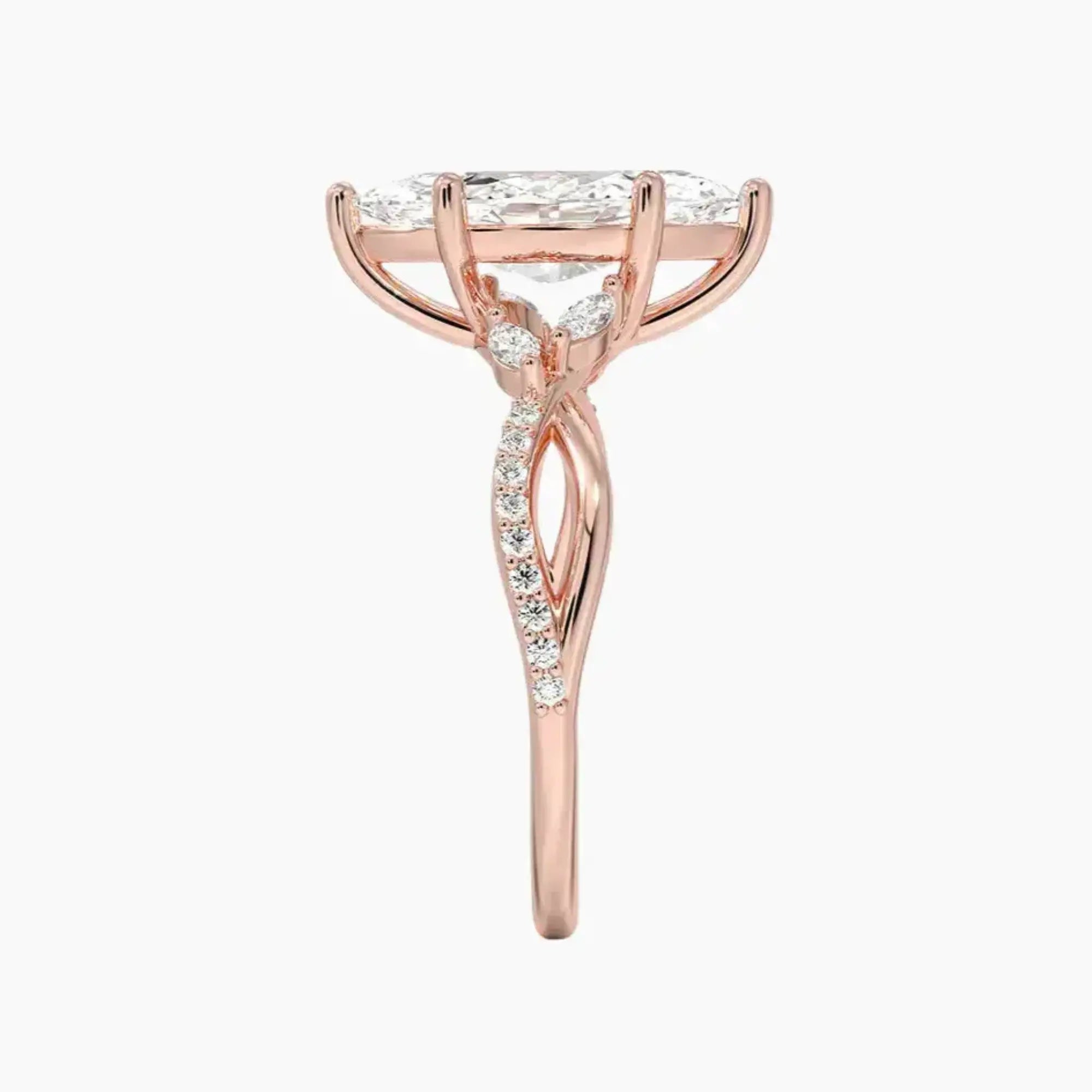 OBSER047 - Amara Adorned Marquise engagement ring setting view 6