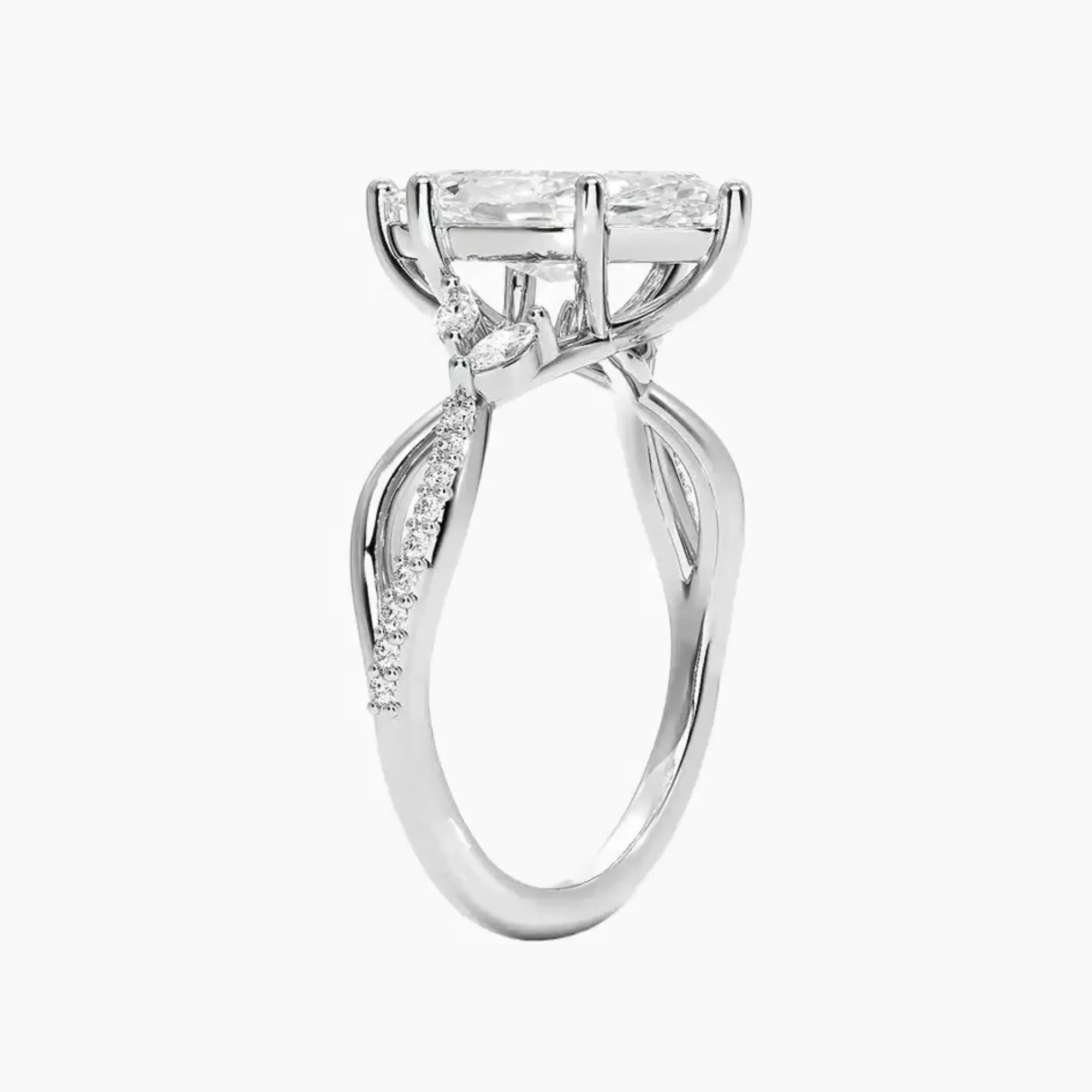 OBSER047 - Amara Adorned Marquise engagement ring setting view 2