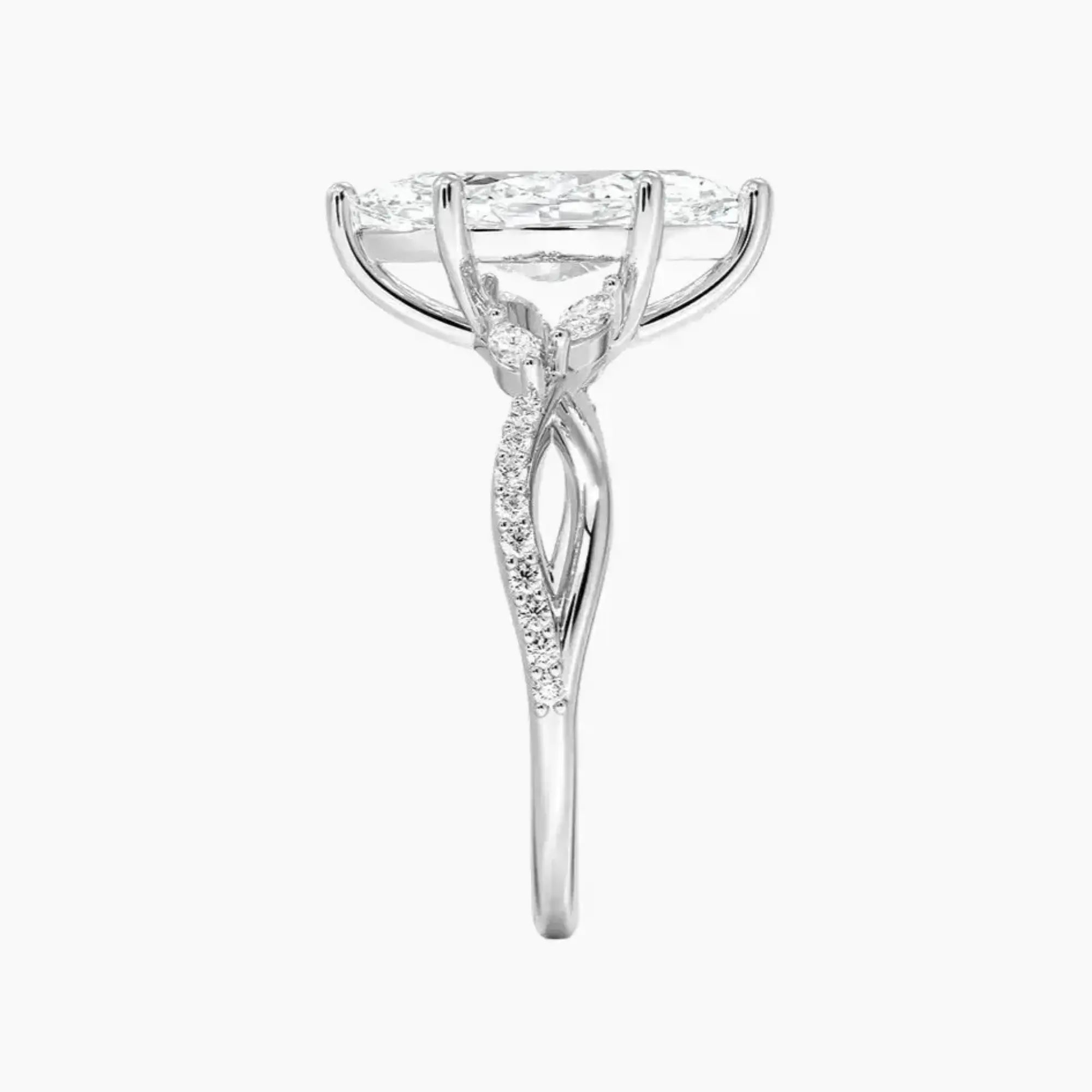 OBSER047 - Amara Adorned Marquise engagement ring setting view 3