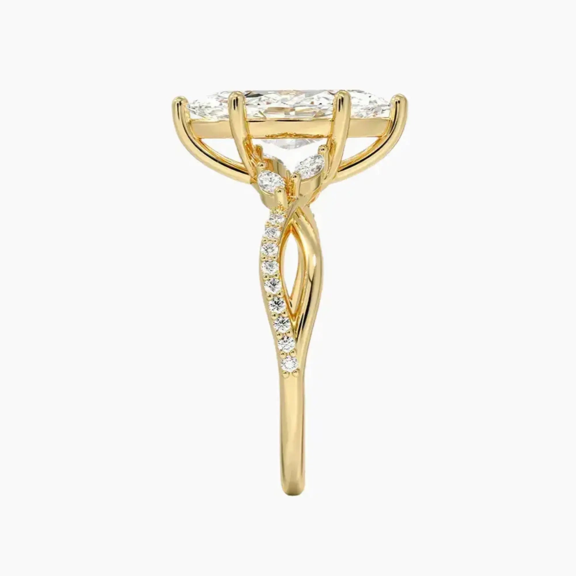 OBSER047 - Amara Adorned Marquise engagement ring setting view 9