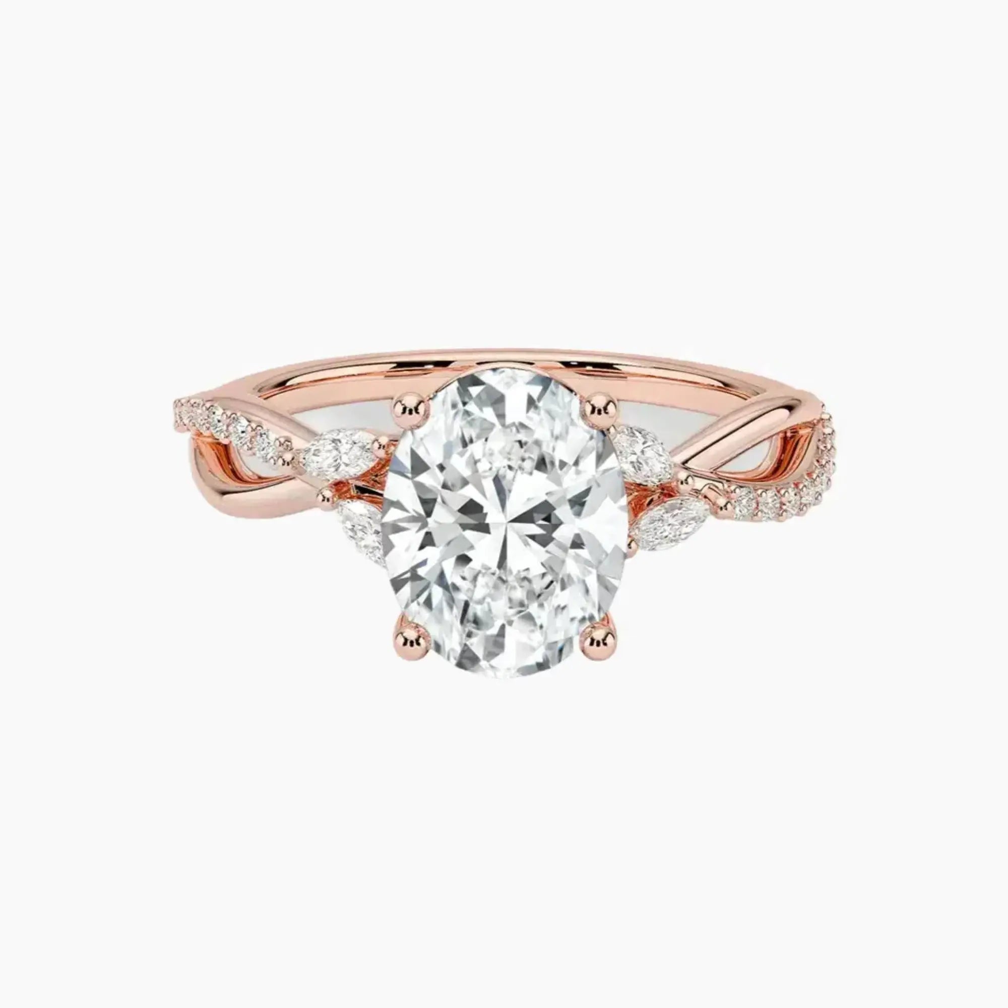OBSER245 - Amara Adorned Oval engagement ring setting view 4
