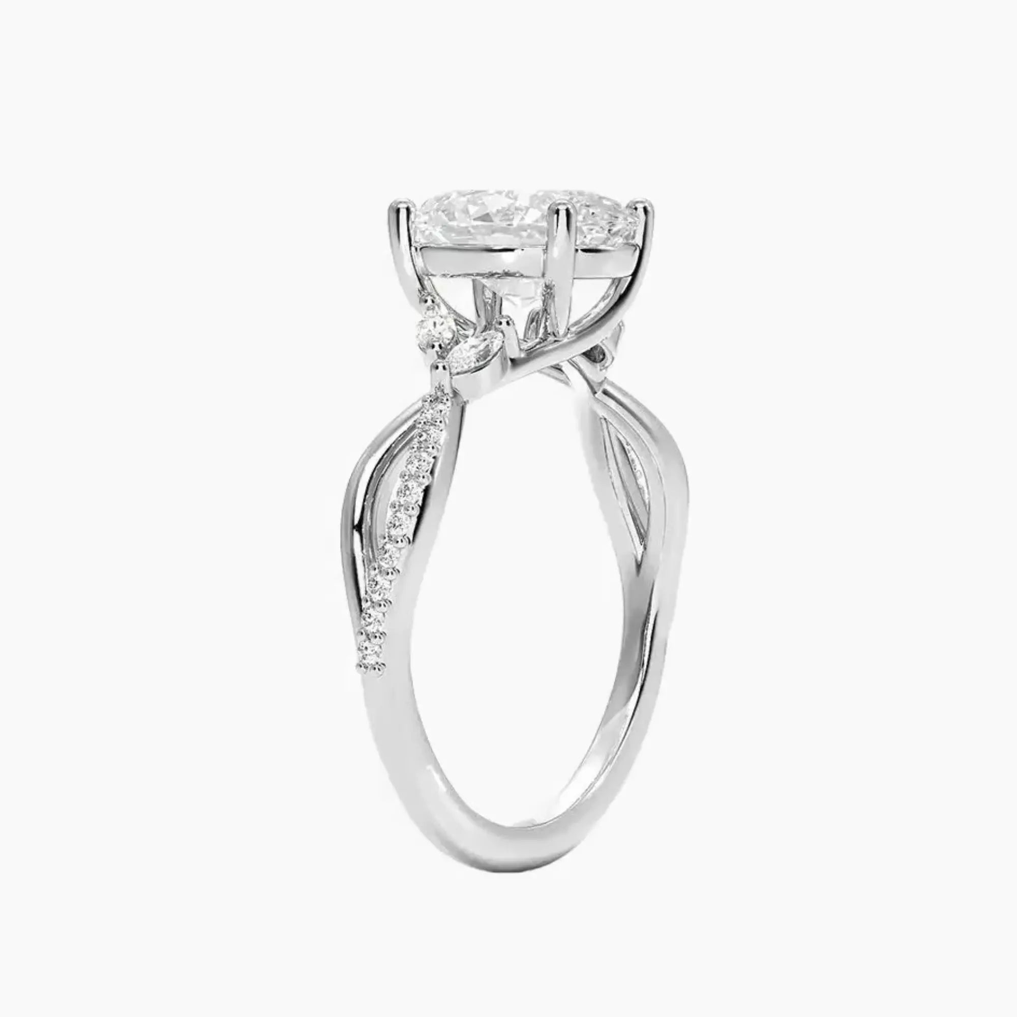 OBSER245 - Amara Adorned Oval engagement ring setting view 2
