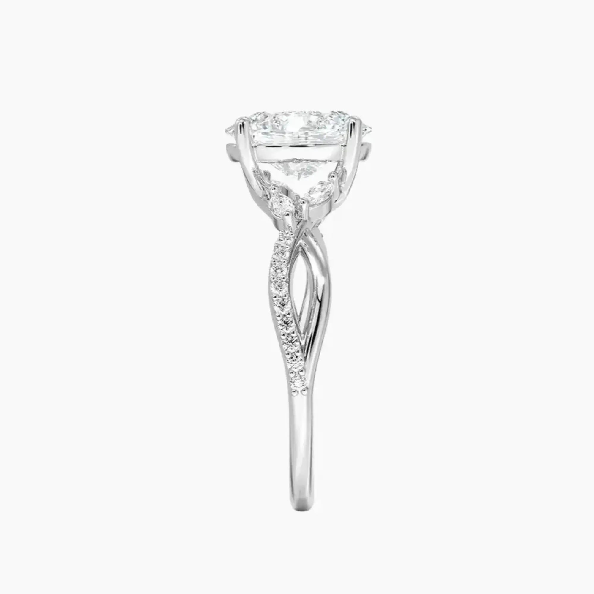 OBSER245 - Amara Adorned Oval engagement ring setting view 3