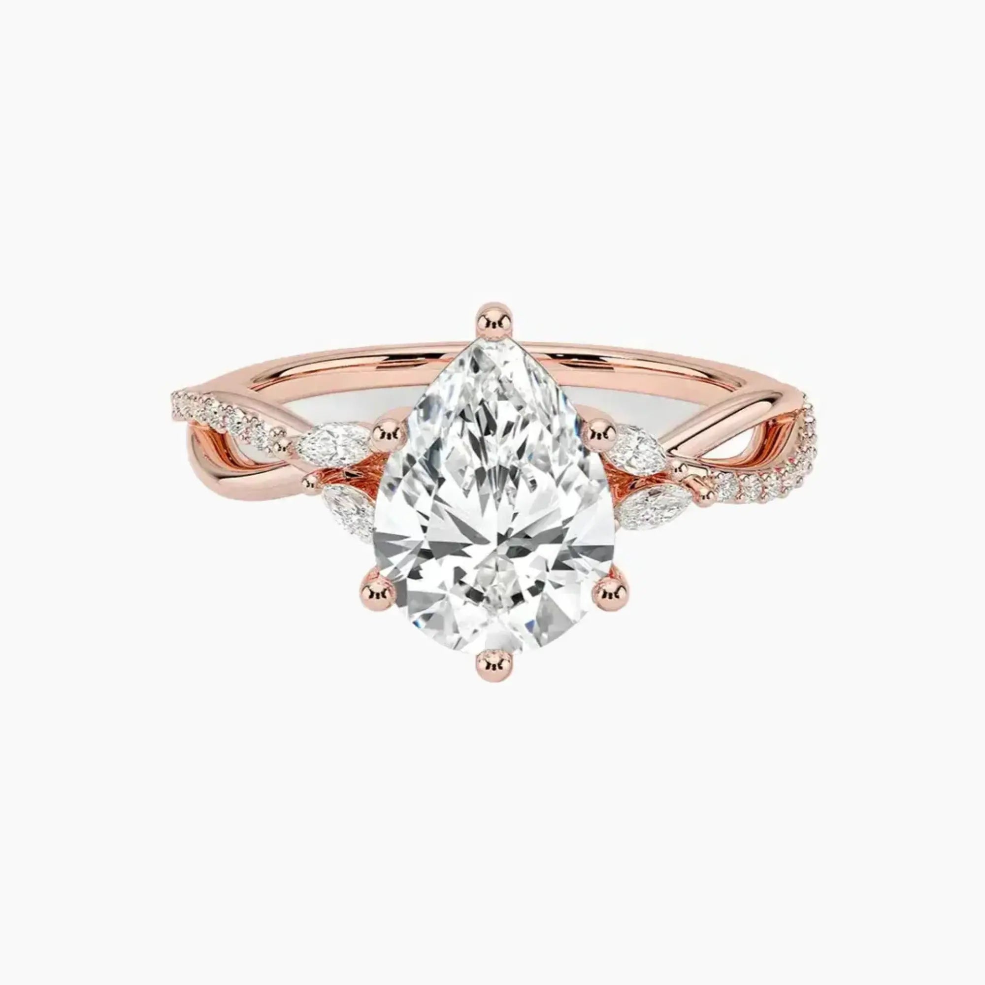 OBSER244 - Amara Adorned Pear engagement ring setting view 4