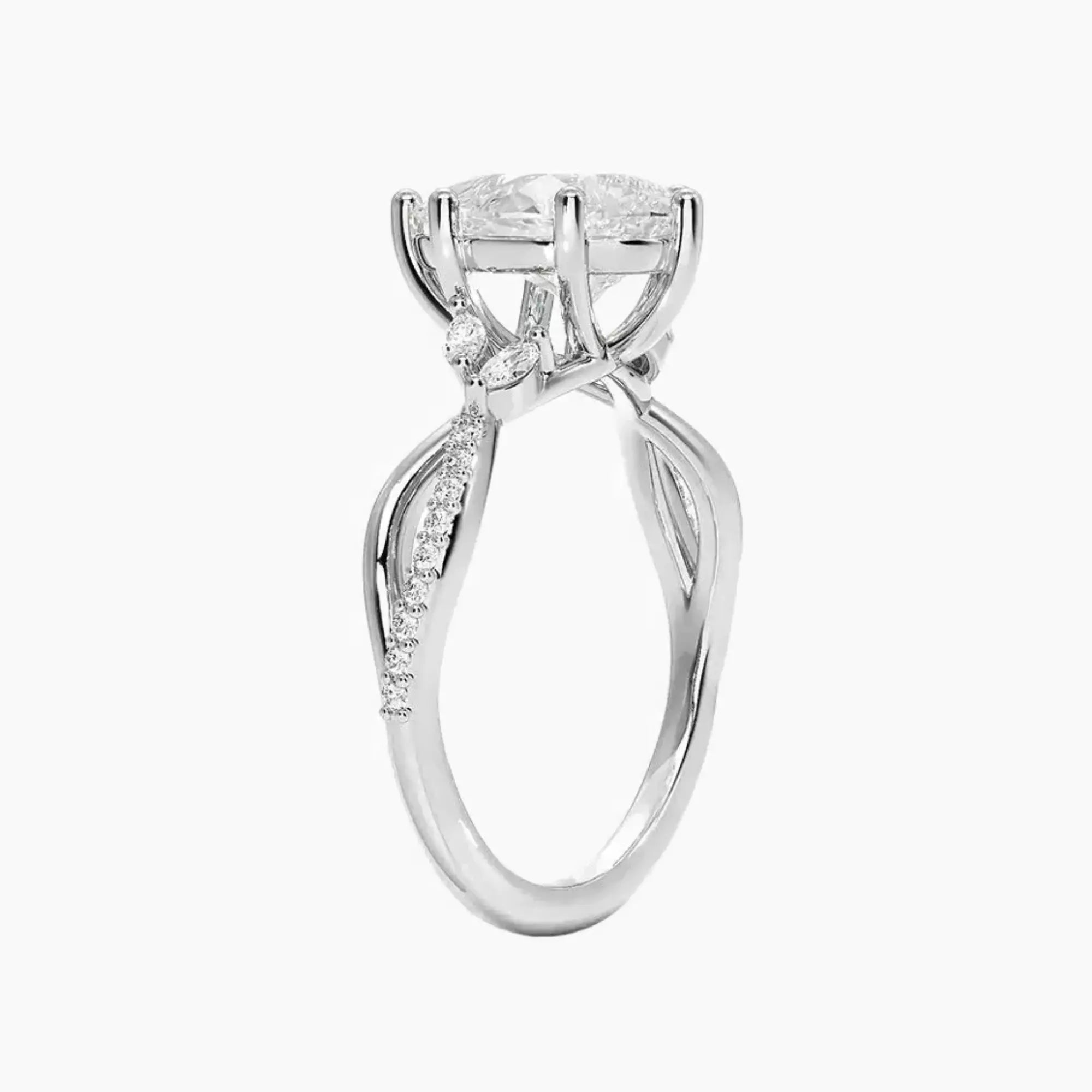 OBSER244 - Amara Adorned Pear engagement ring setting view 2