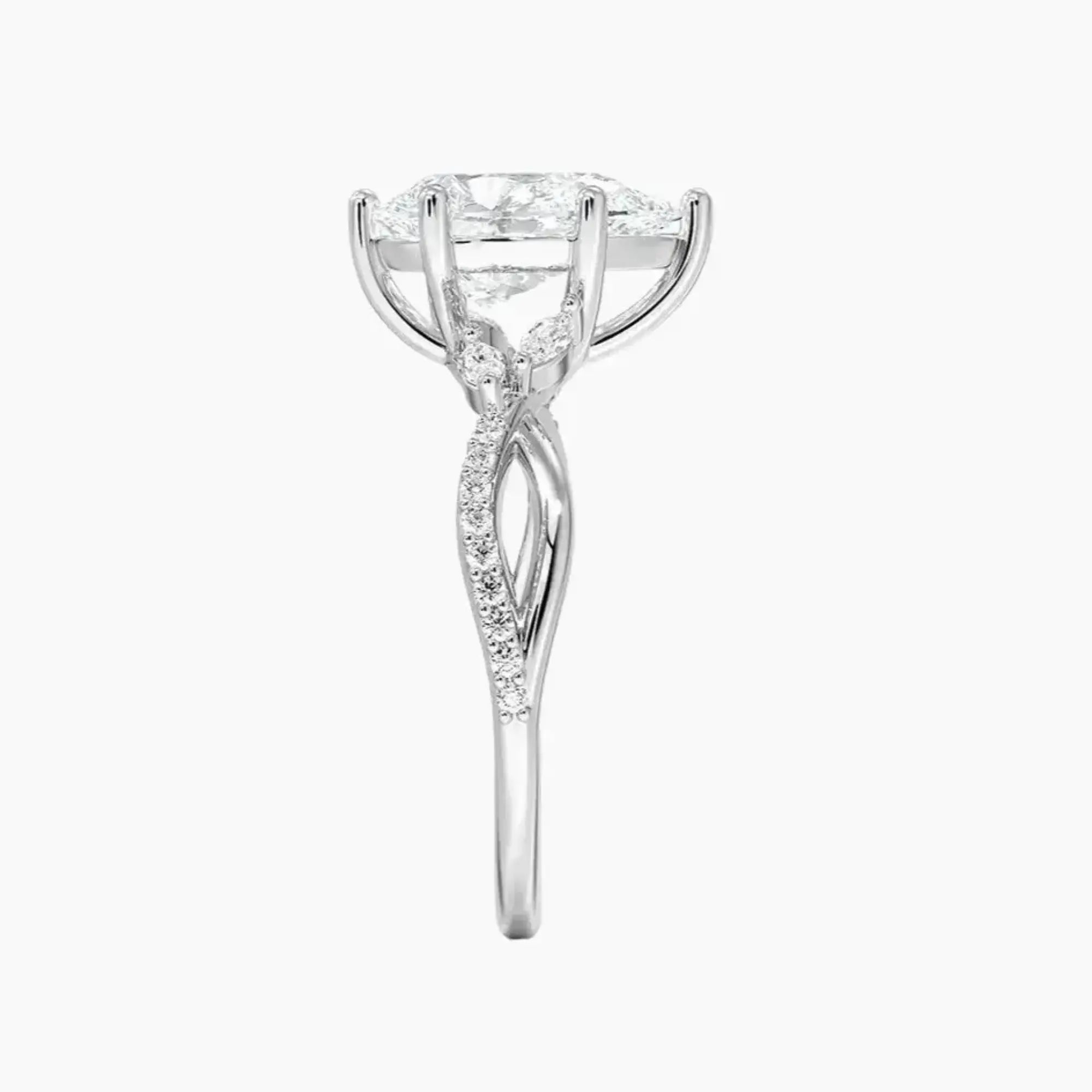 OBSER244 - Amara Adorned Pear engagement ring setting view 3