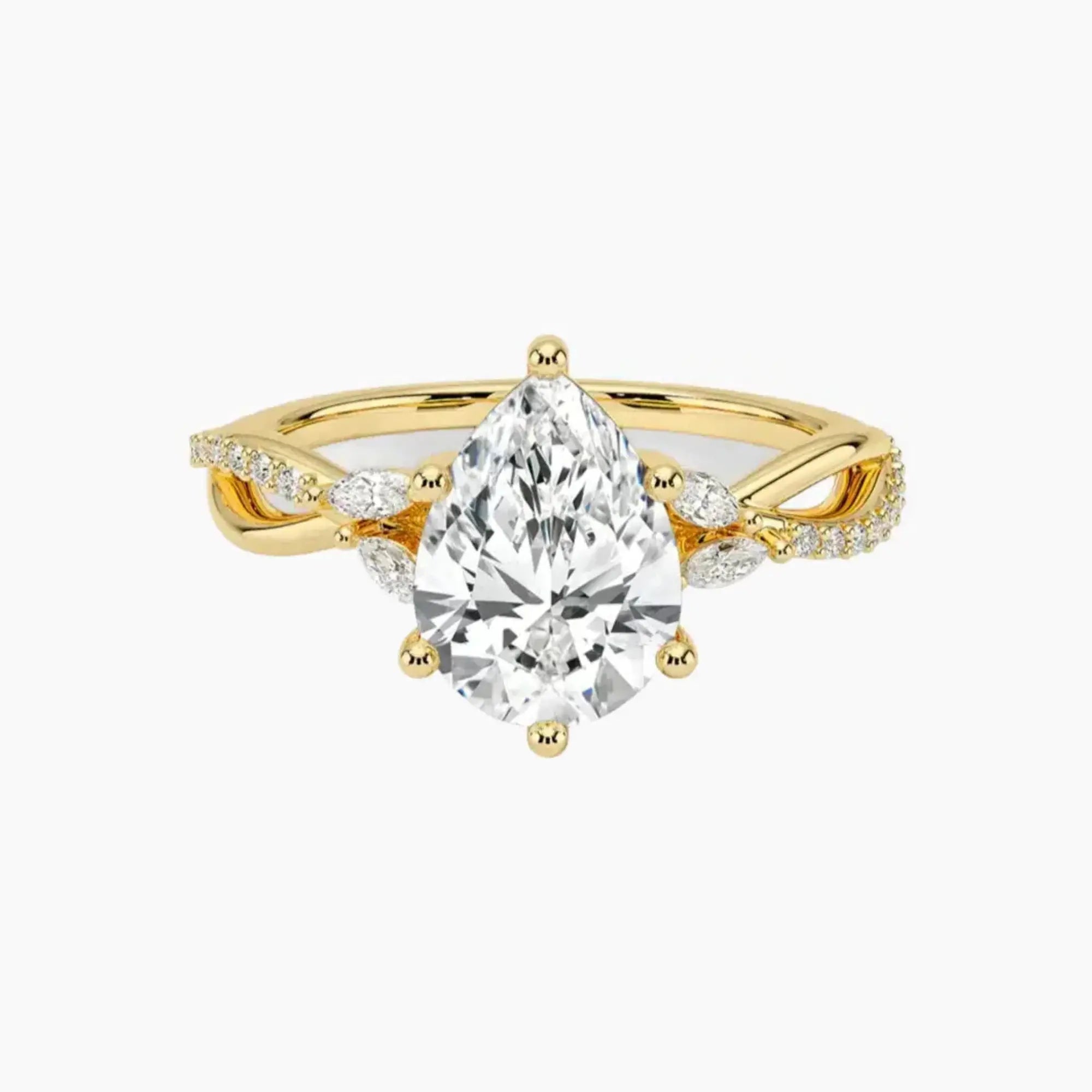 OBSER244 - Amara Adorned Pear engagement ring setting view 7