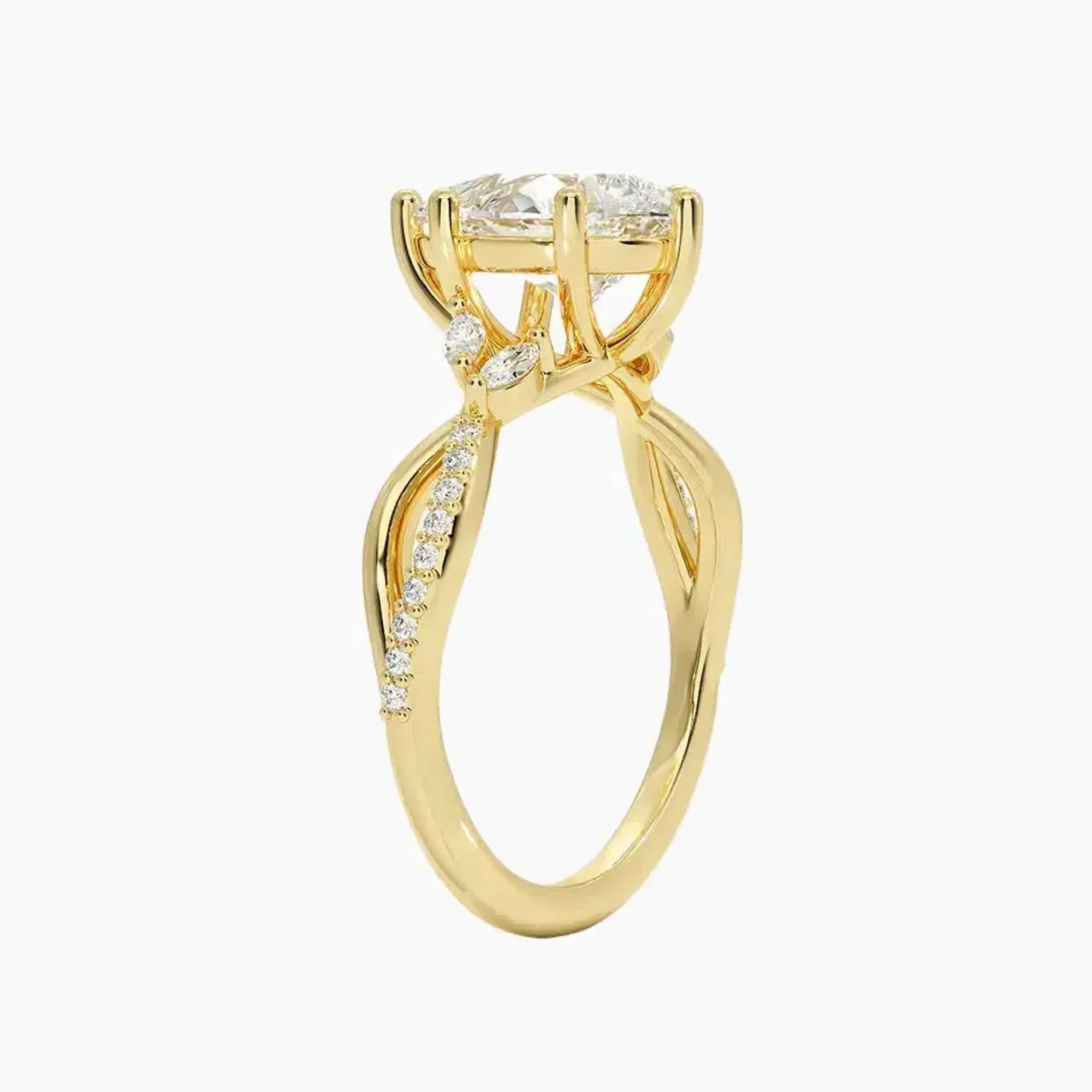 OBSER244 - Amara Adorned Pear engagement ring setting view 8