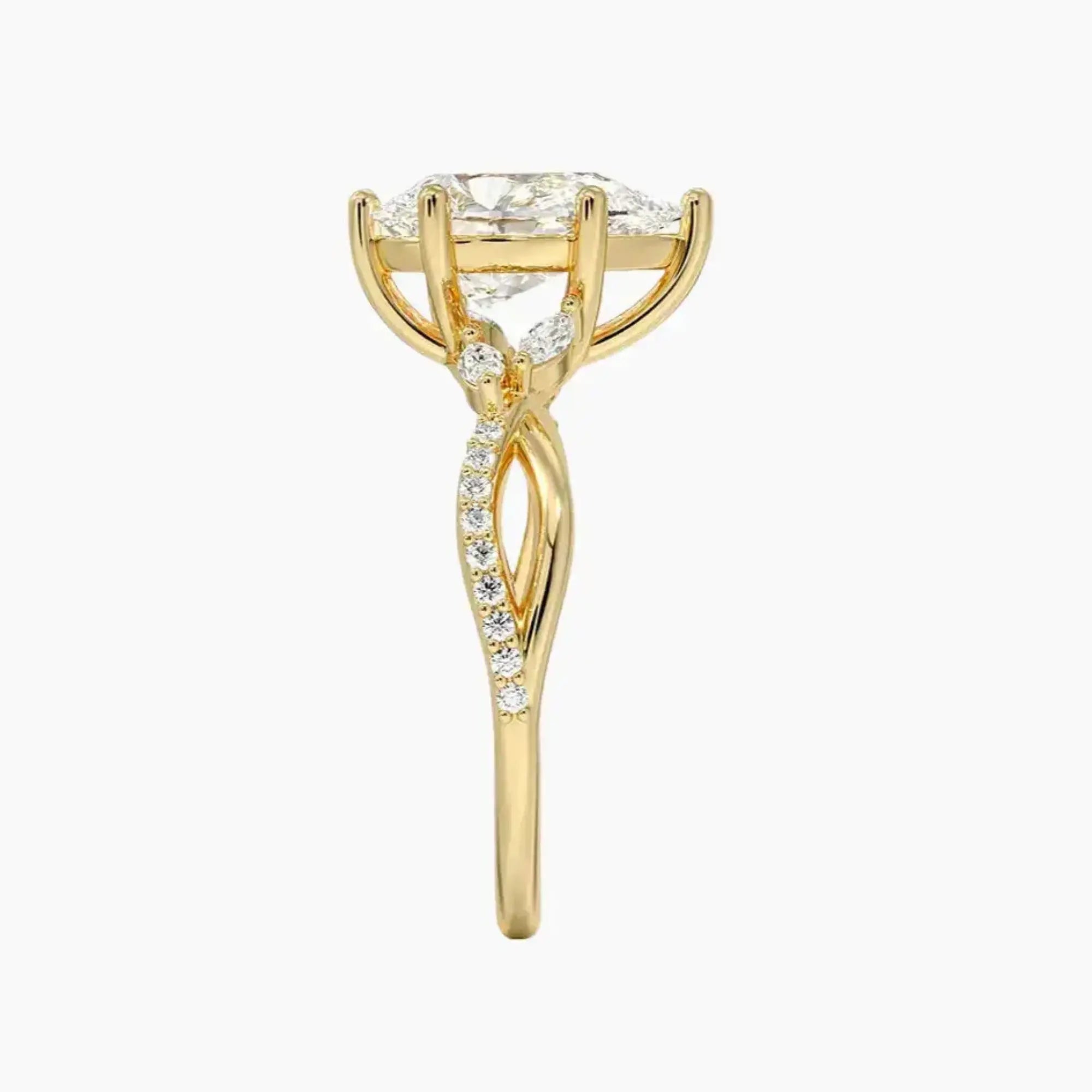 OBSER244 - Amara Adorned Pear engagement ring setting view 9