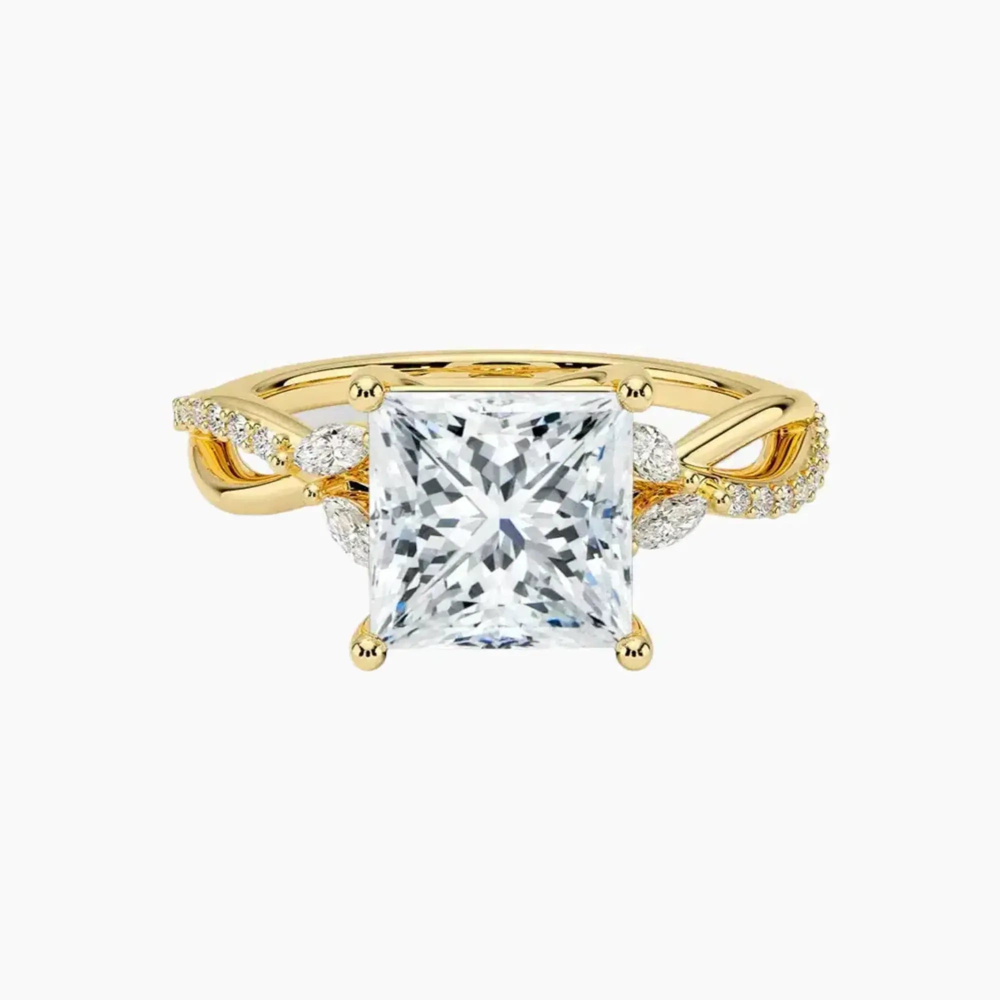 OBSER243 - Amara Adorned Princess engagement ring setting view 7