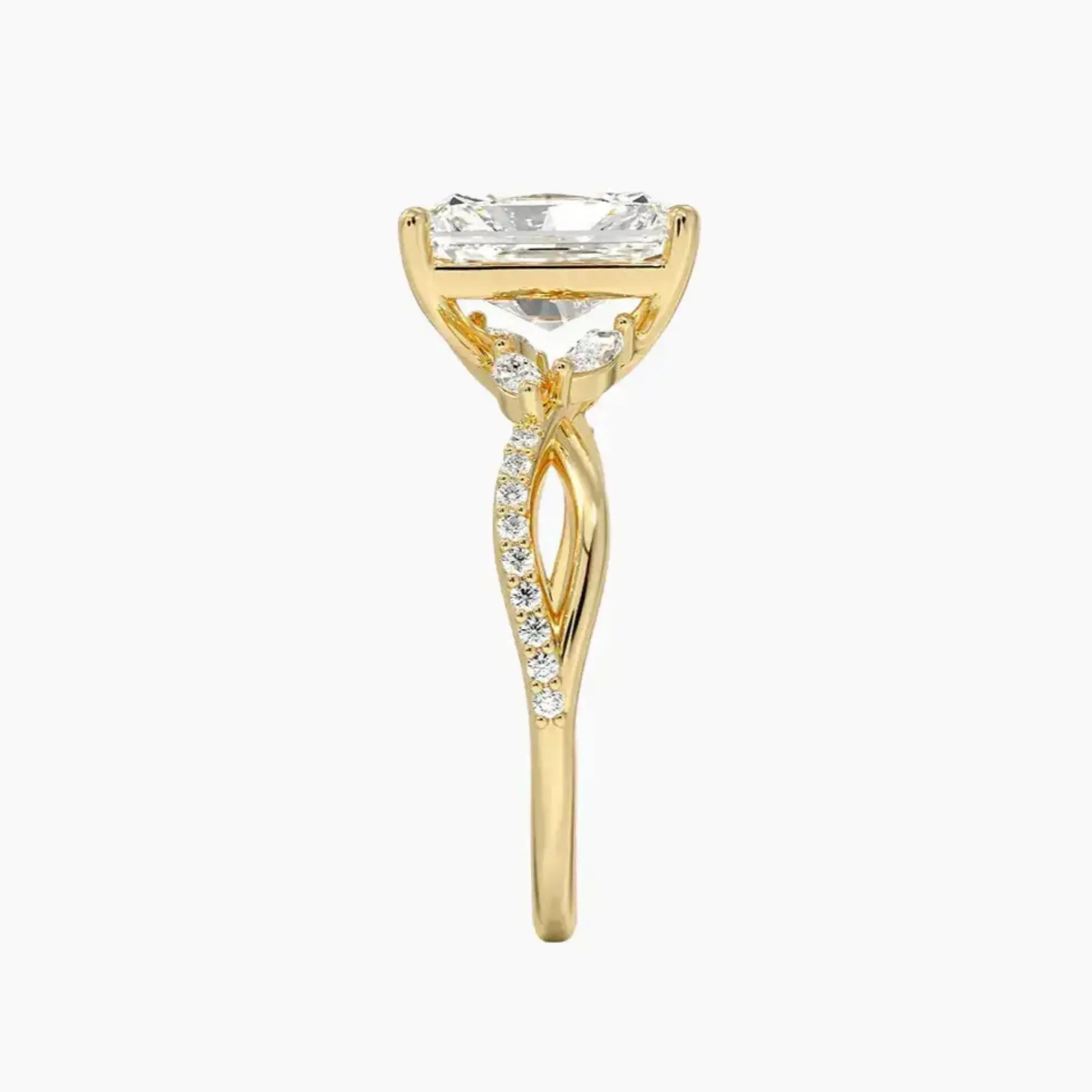 OBSER237 - Amara Adorned Radiant engagement ring setting view 9