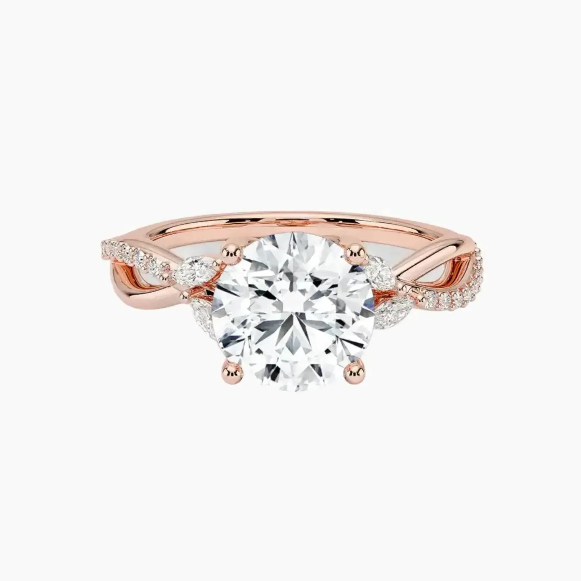 OBSER134 - Amara Adorned Round engagement ring setting view 4