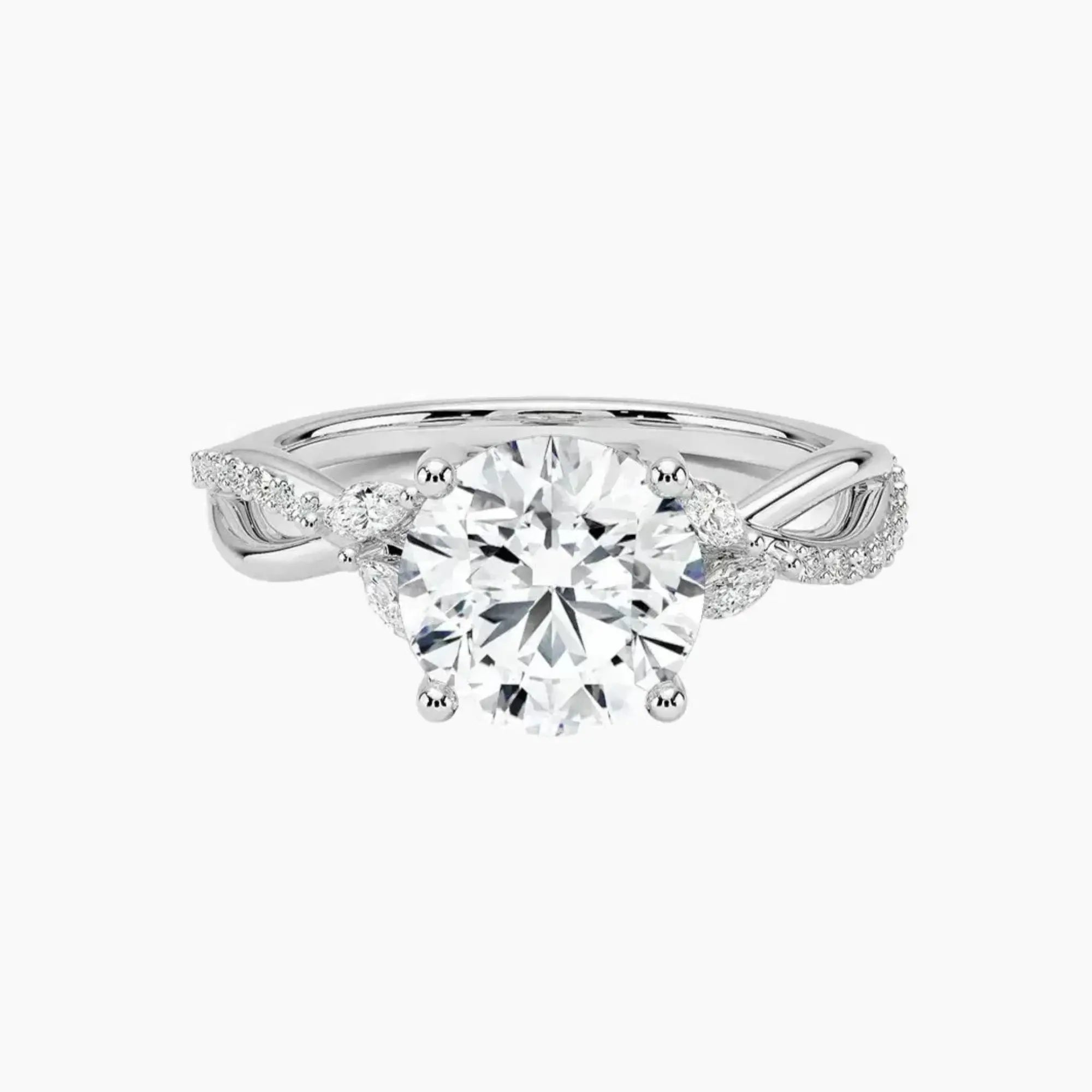 OBSER134 - Amara Adorned Round engagement ring setting view 1