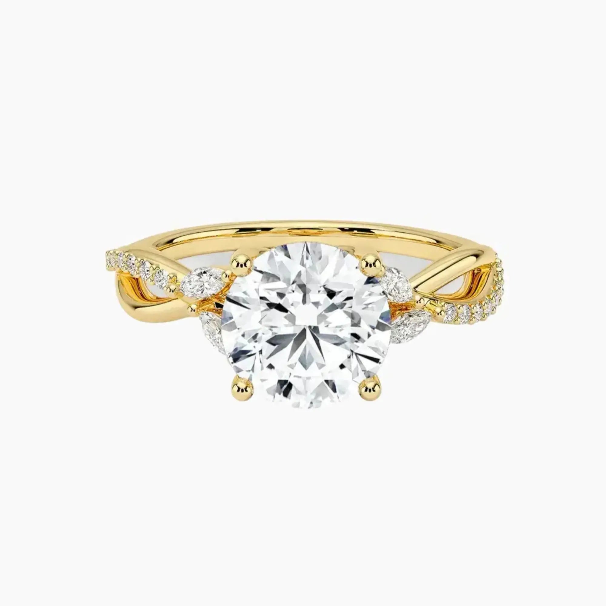 OBSER134 - Amara Adorned Round engagement ring setting view 7