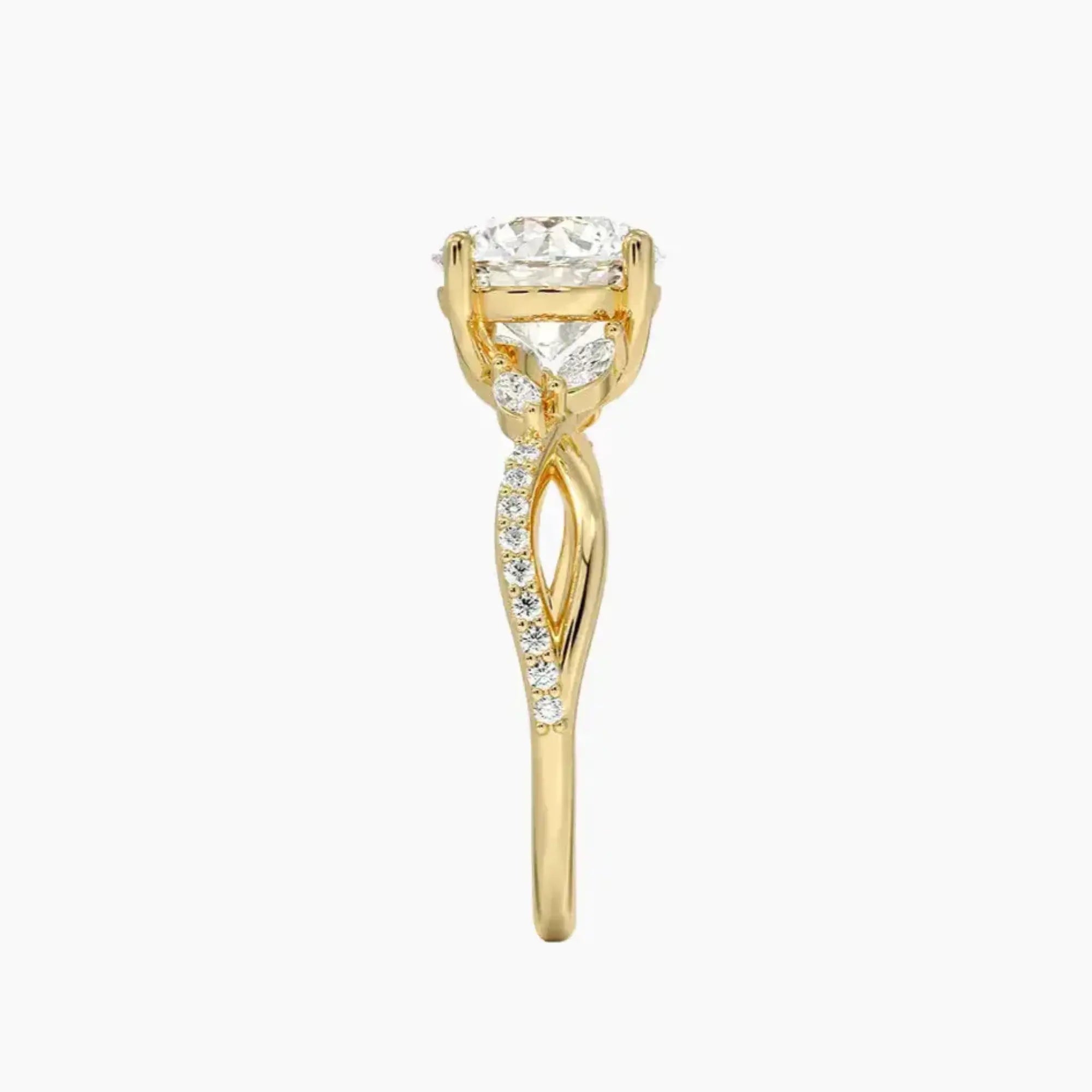 OBSER134 - Amara Adorned Round engagement ring setting view 9