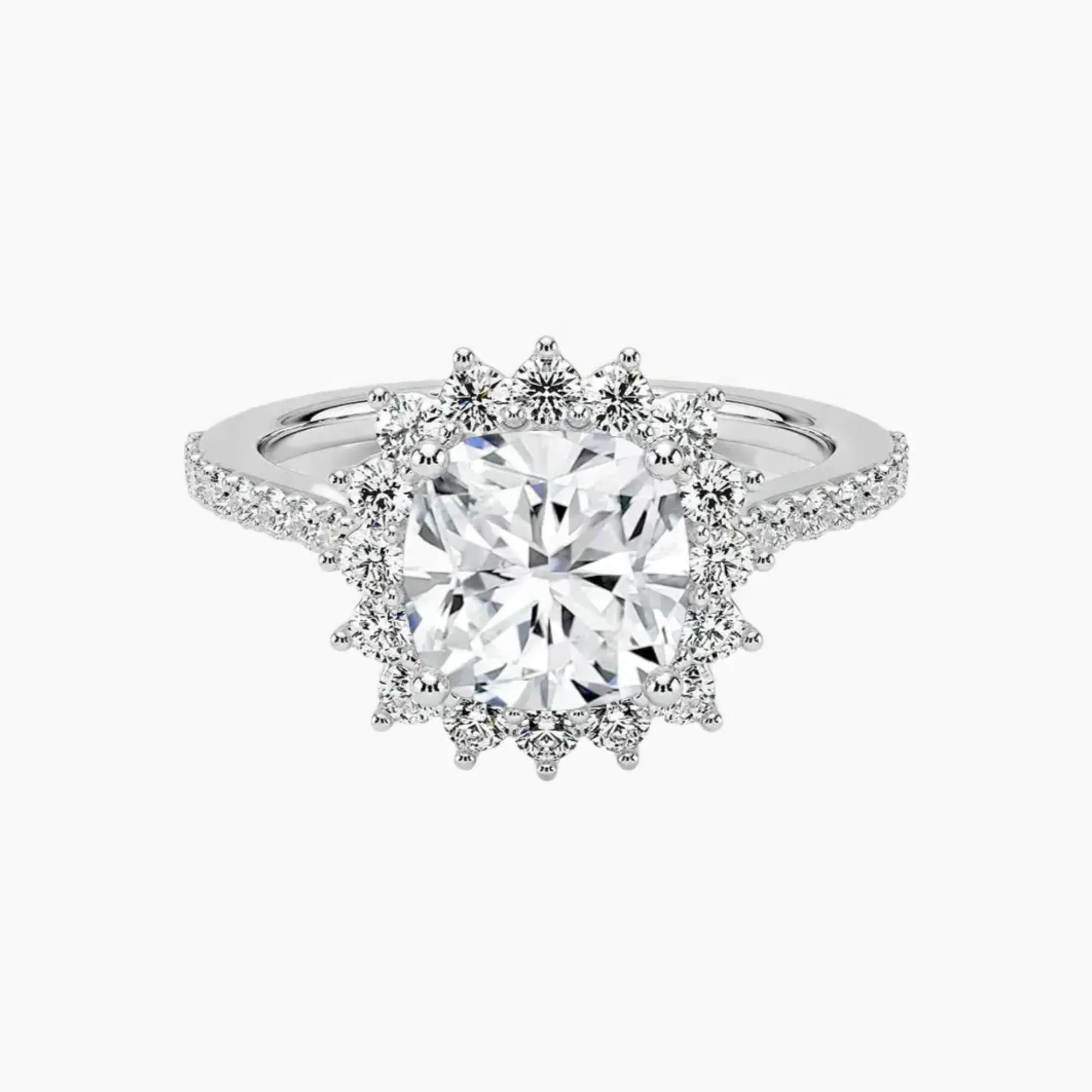 OBSER455 - Soraya Pave Halo Cushion engagement ring setting view 1
