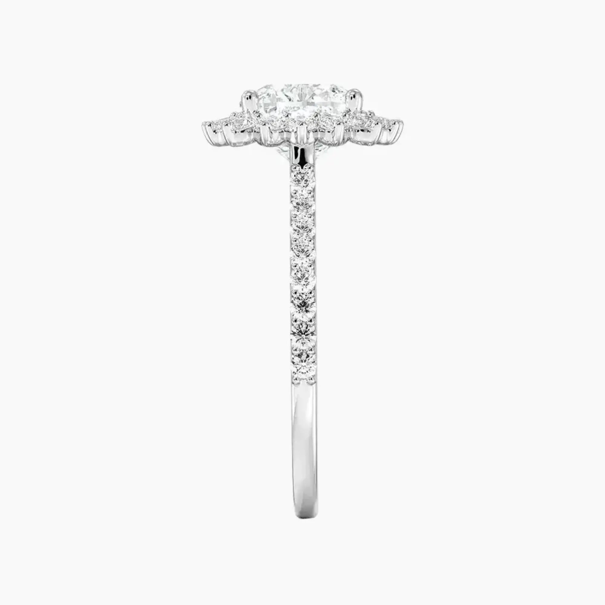 OBSER455 - Soraya Pave Halo Cushion engagement ring setting view 3
