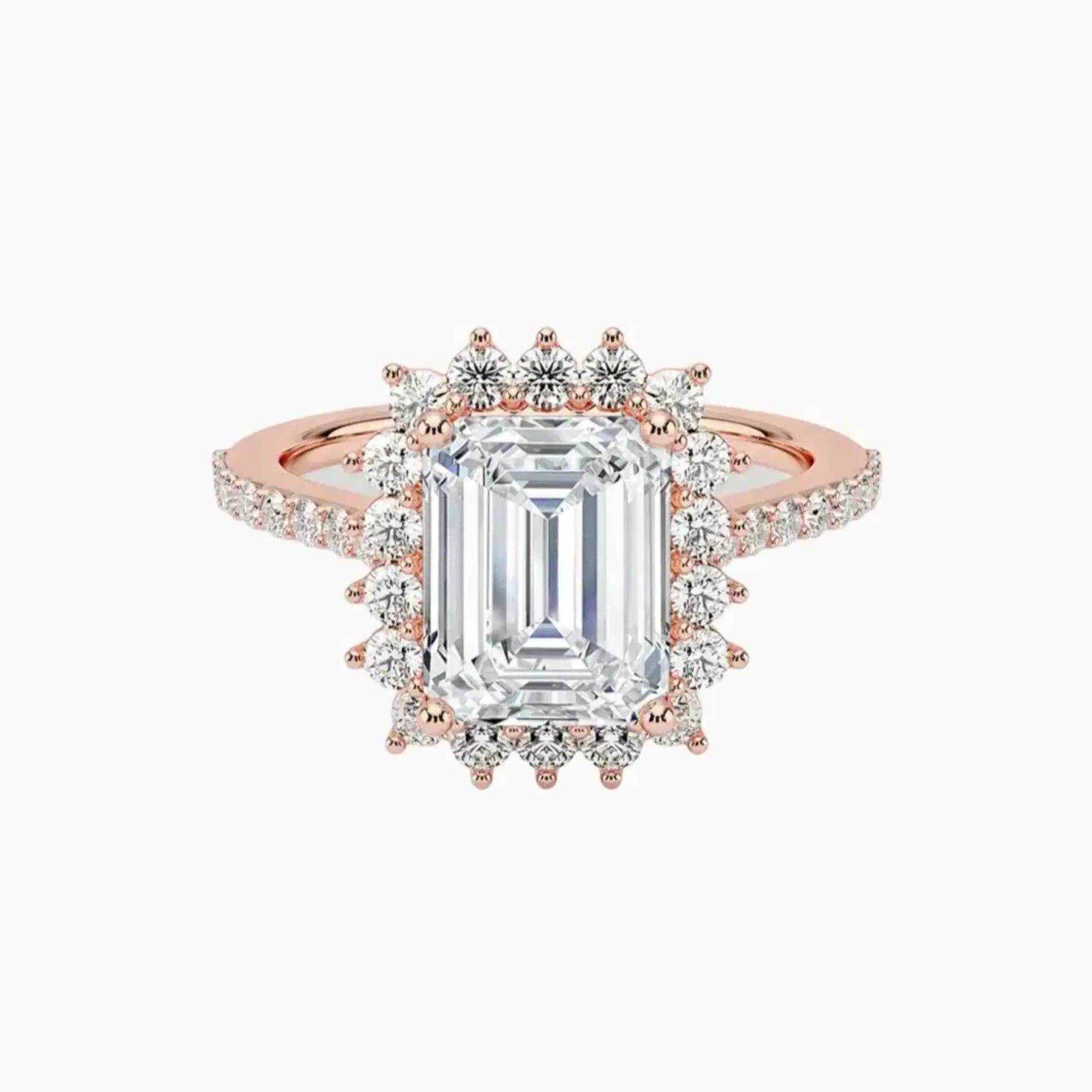 OBSER452 - Soraya Pave Halo Emerald engagement ring setting view 4
