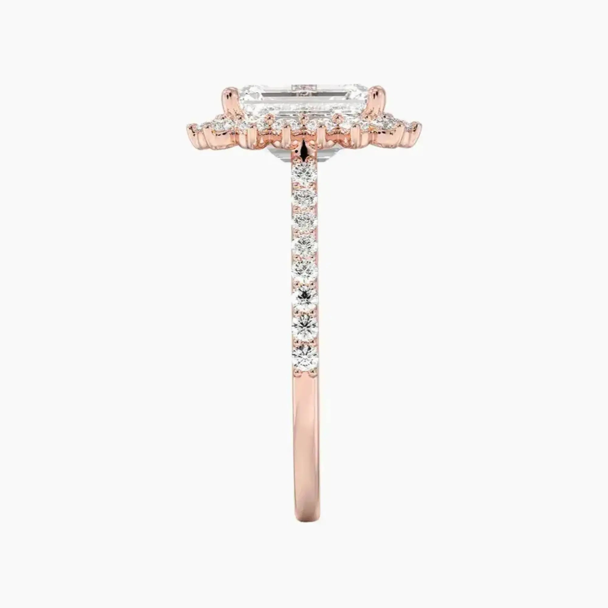 OBSER452 - Soraya Pave Halo Emerald engagement ring setting view 6