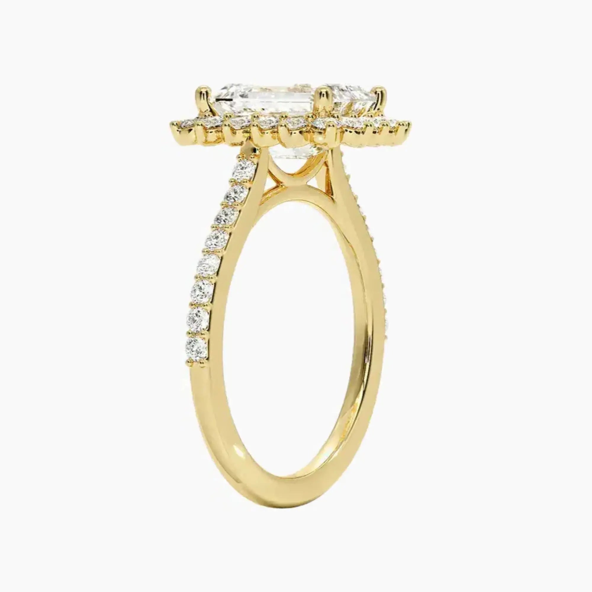 OBSER452 - Soraya Pave Halo Emerald engagement ring setting view 8
