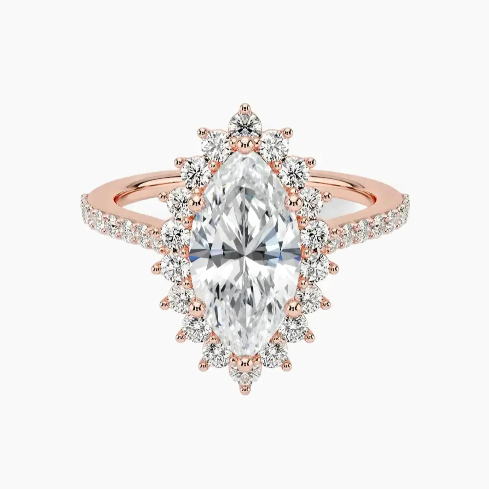 OBSER164 - Soraya Pave Halo Marquise engagement ring setting view 4
