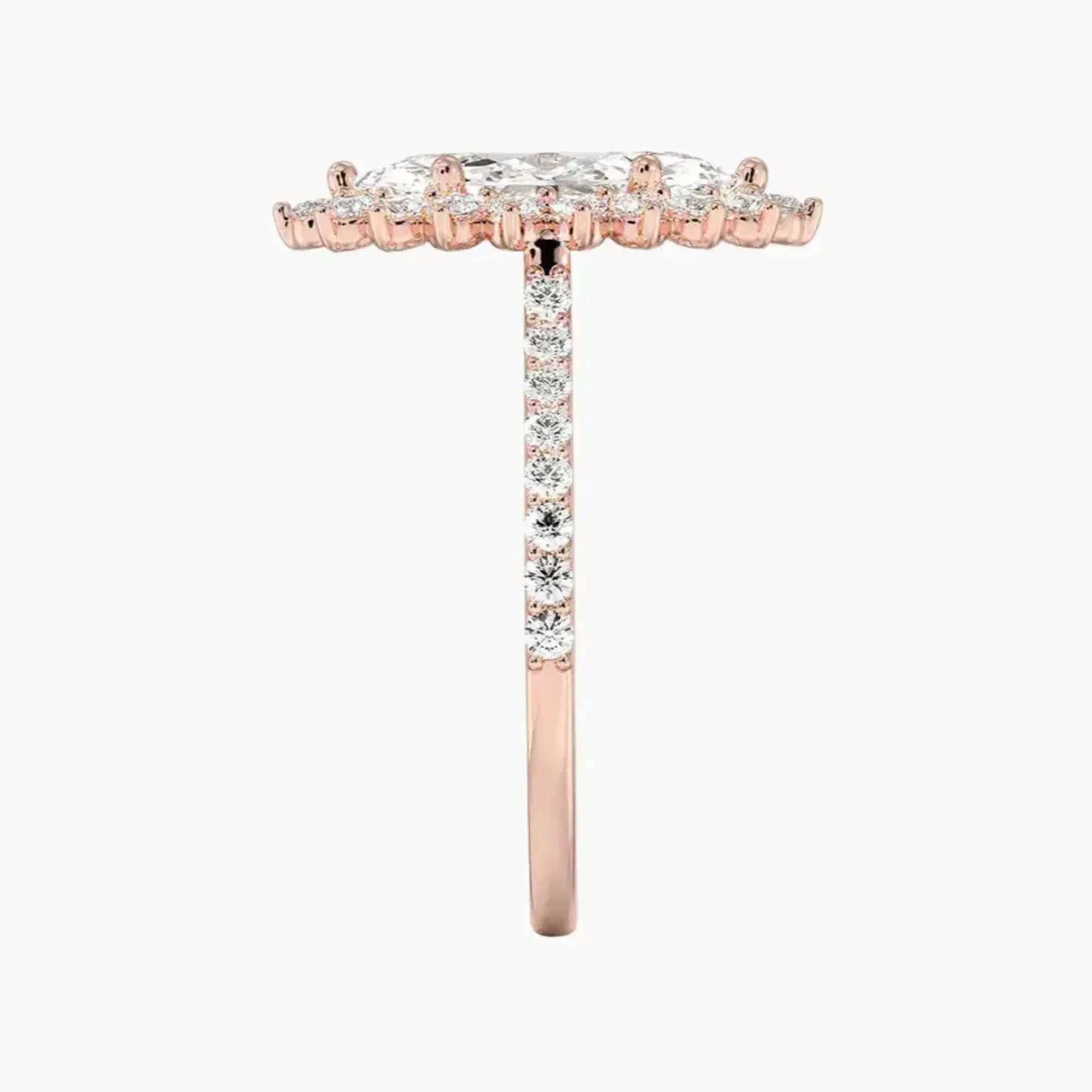 OBSER164 - Soraya Pave Halo Marquise engagement ring setting view 6