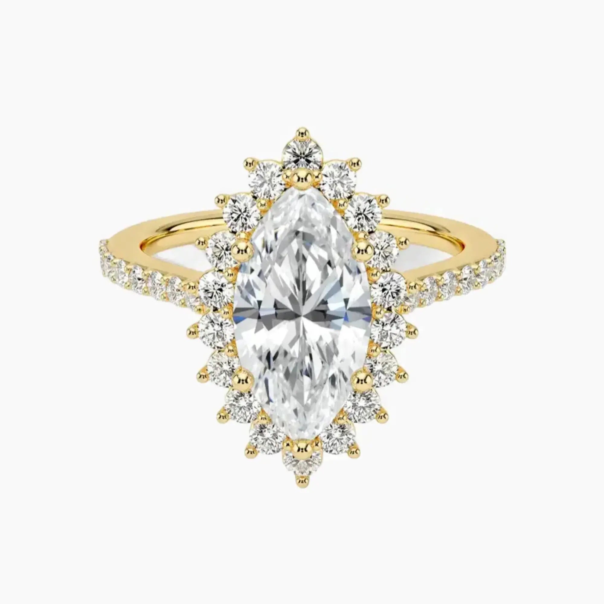 OBSER164 - Soraya Pave Halo Marquise engagement ring setting view 7