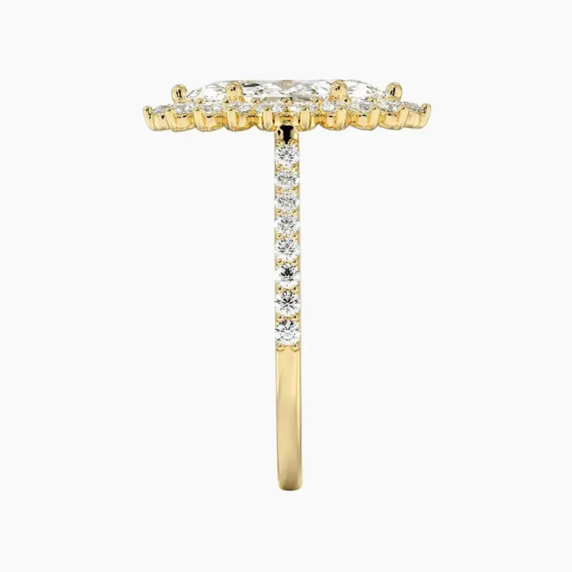 OBSER164 - Soraya Pave Halo Marquise engagement ring setting view 9