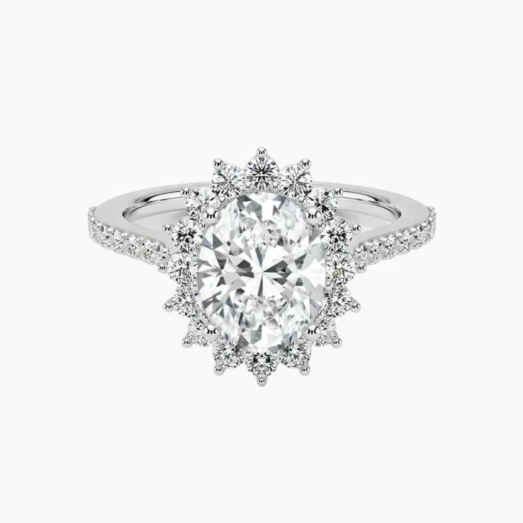 OBSER456 - Soraya Pave Halo Oval engagement ring setting view 1