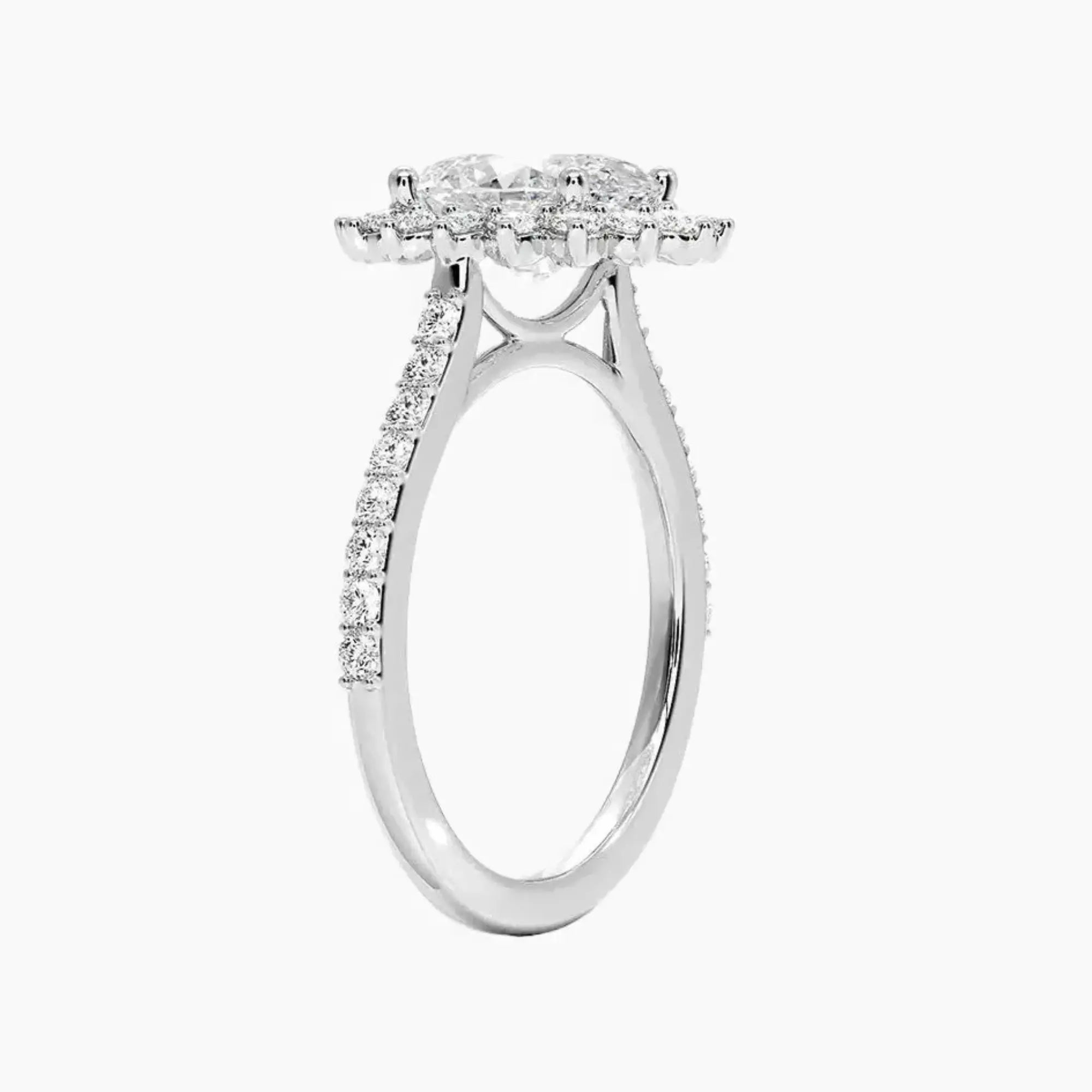 OBSER456 - Soraya Pave Halo Oval engagement ring setting view 2