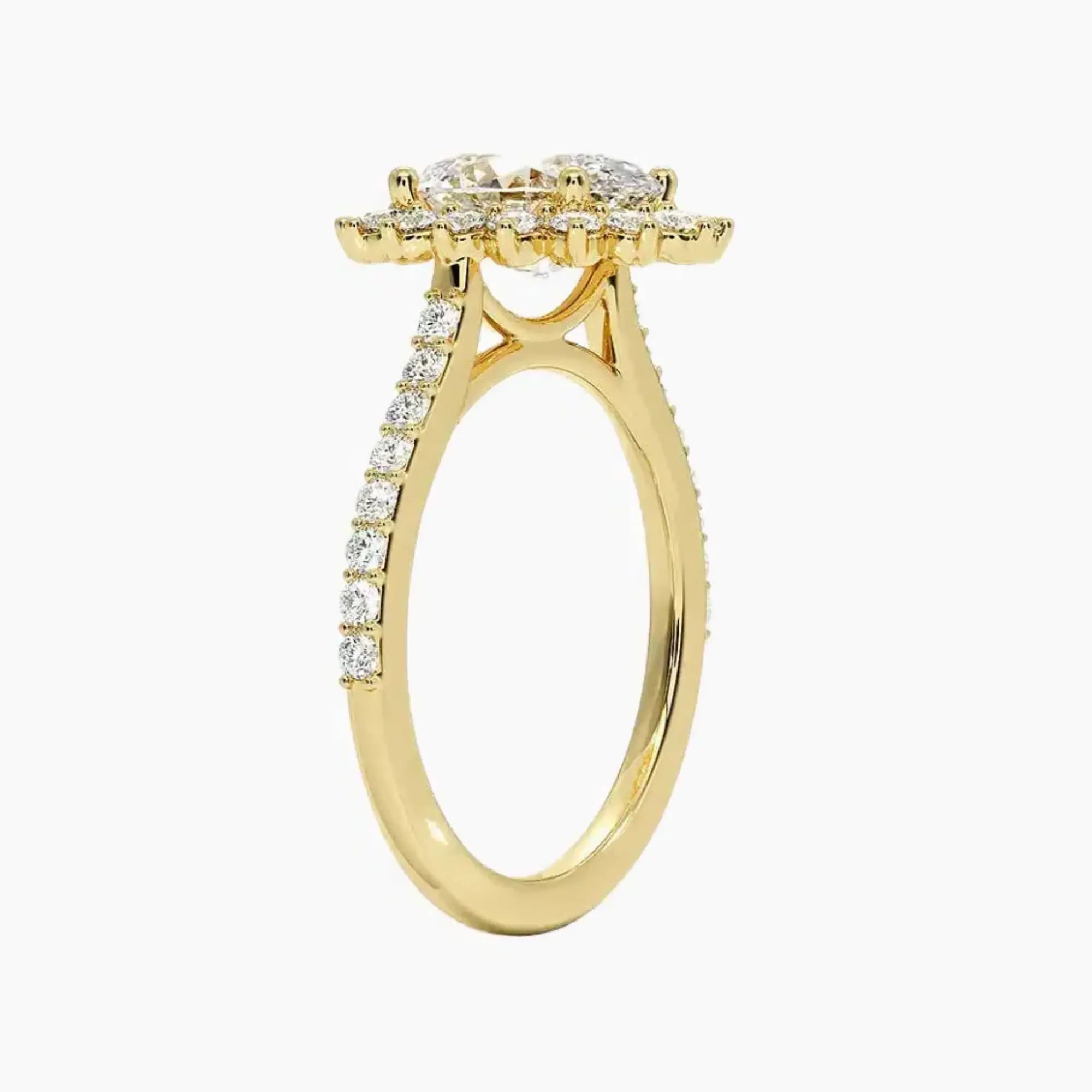 OBSER456 - Soraya Pave Halo Oval engagement ring setting view 8