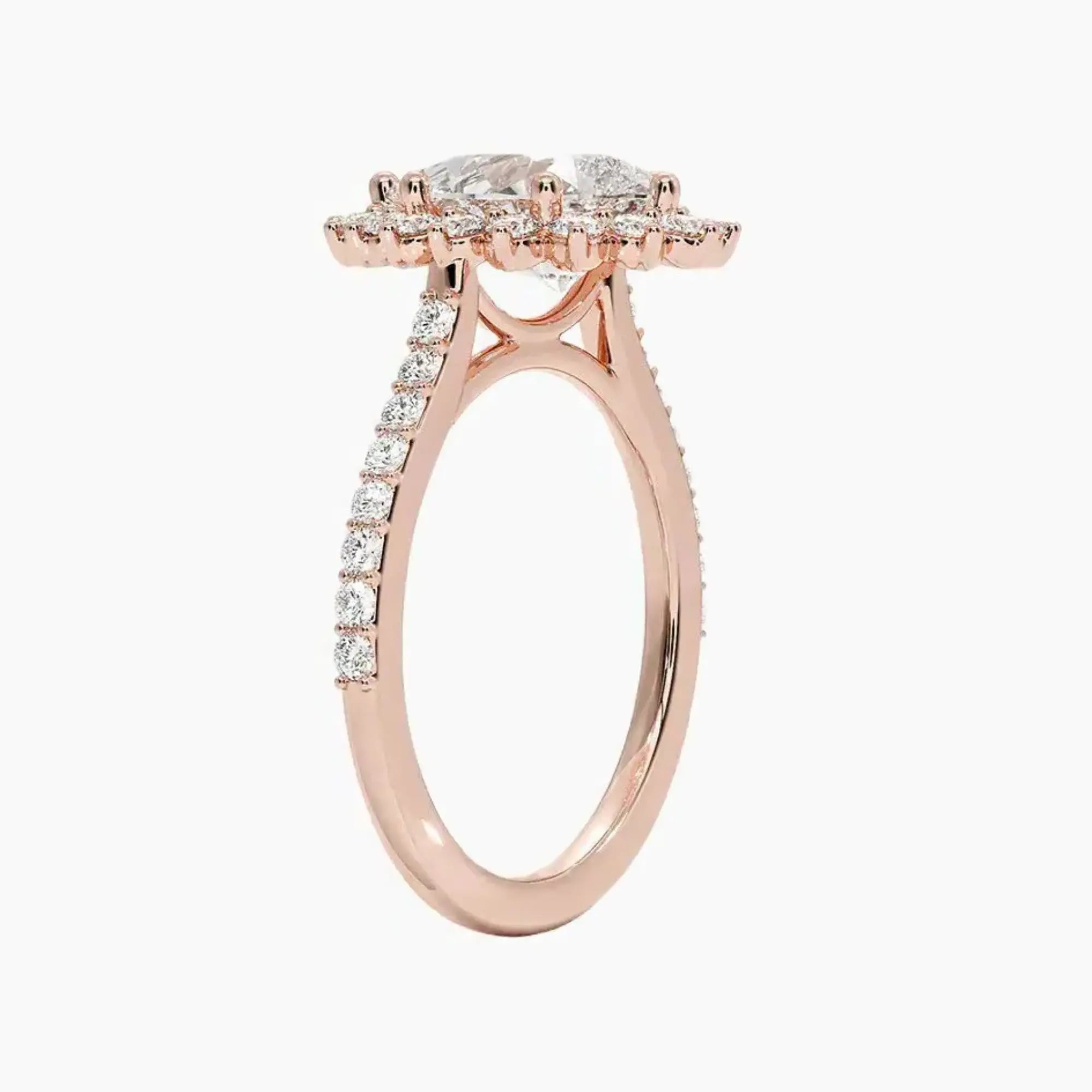 OBSER454 - Soraya Pave Halo Pear engagement ring setting view 5