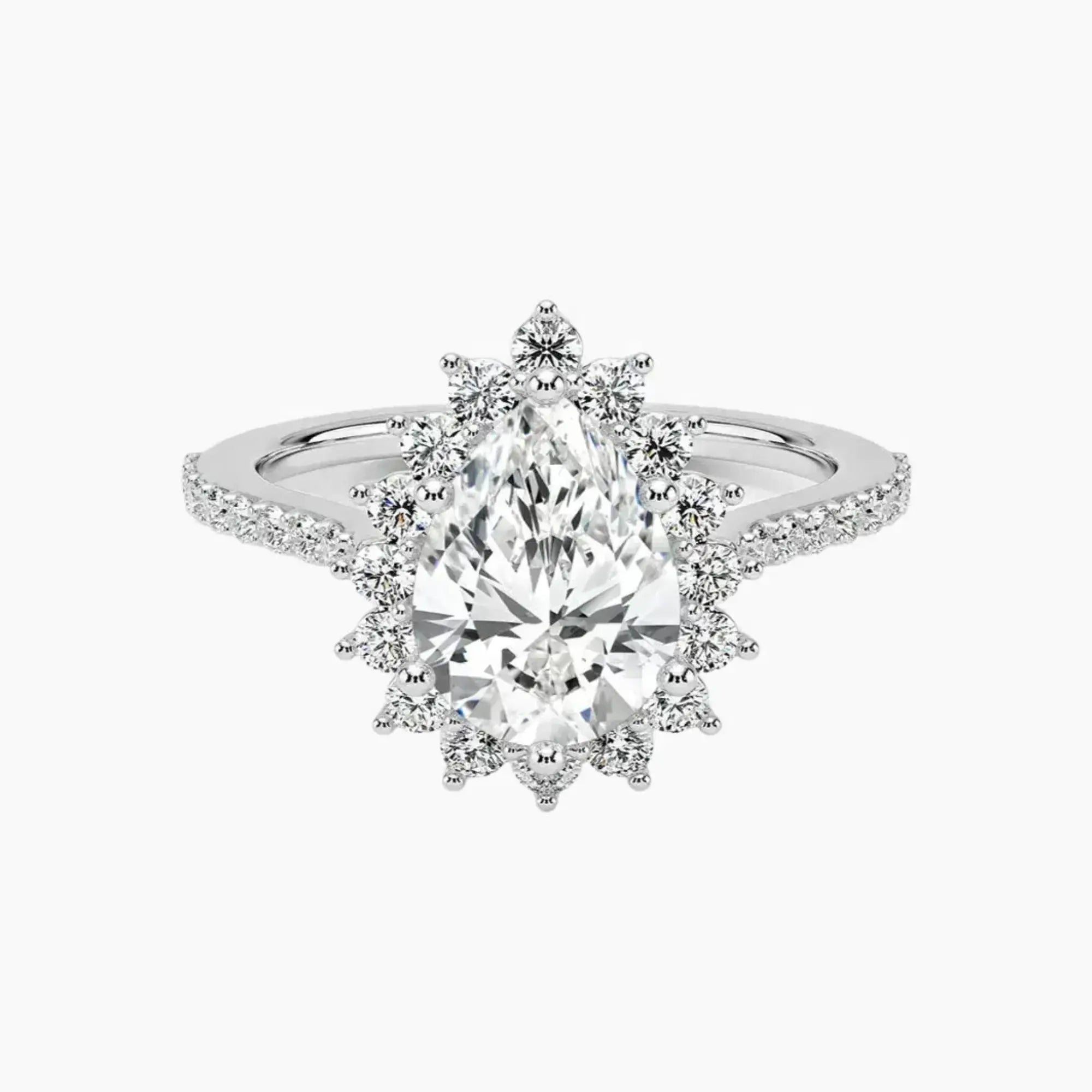 OBSER454 - Soraya Pave Halo Pear engagement ring setting view 1