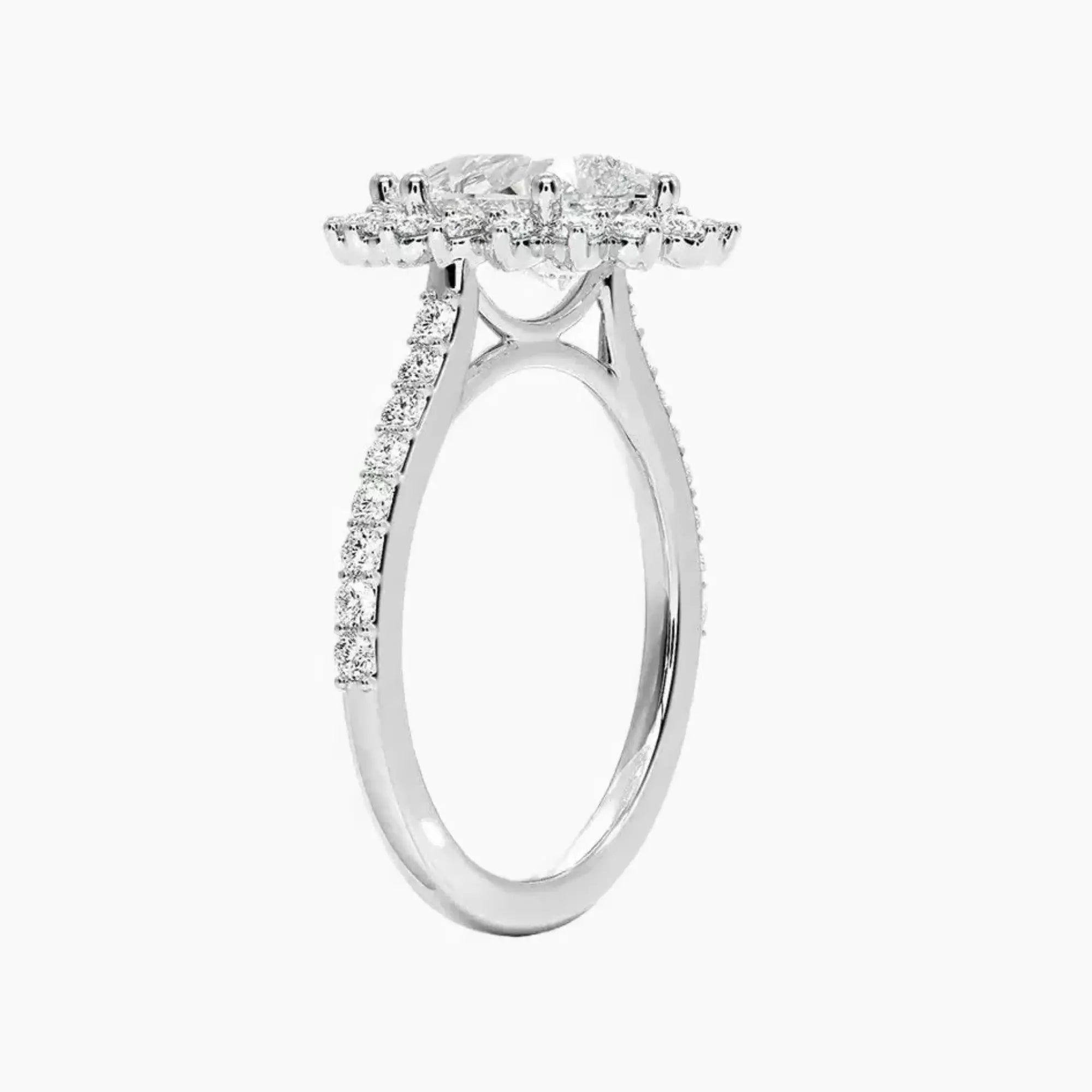 OBSER454 - Soraya Pave Halo Pear engagement ring setting view 2